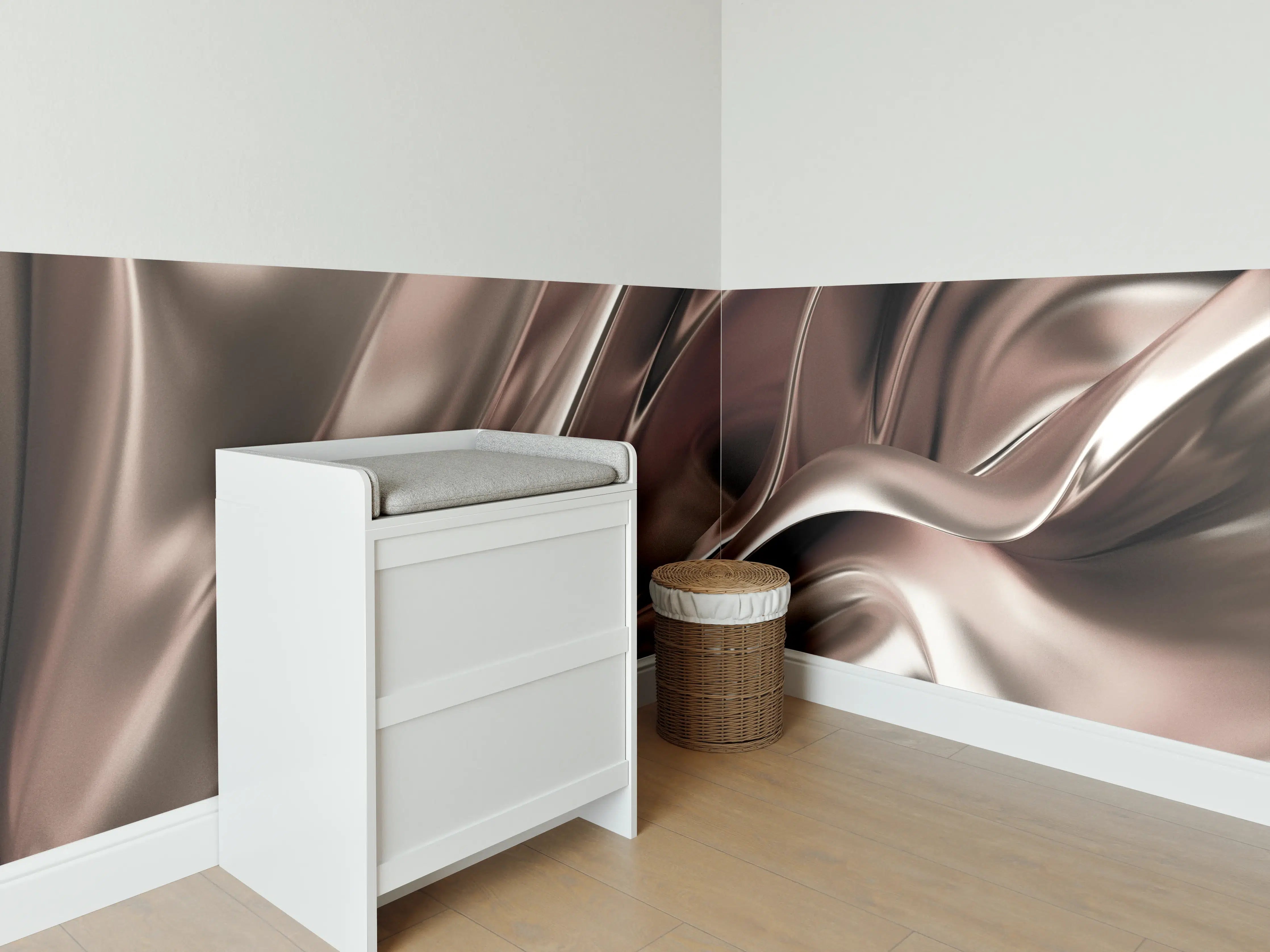 Babyzimmer Wandgestaltung - Luxus-Metallic-Kunststil