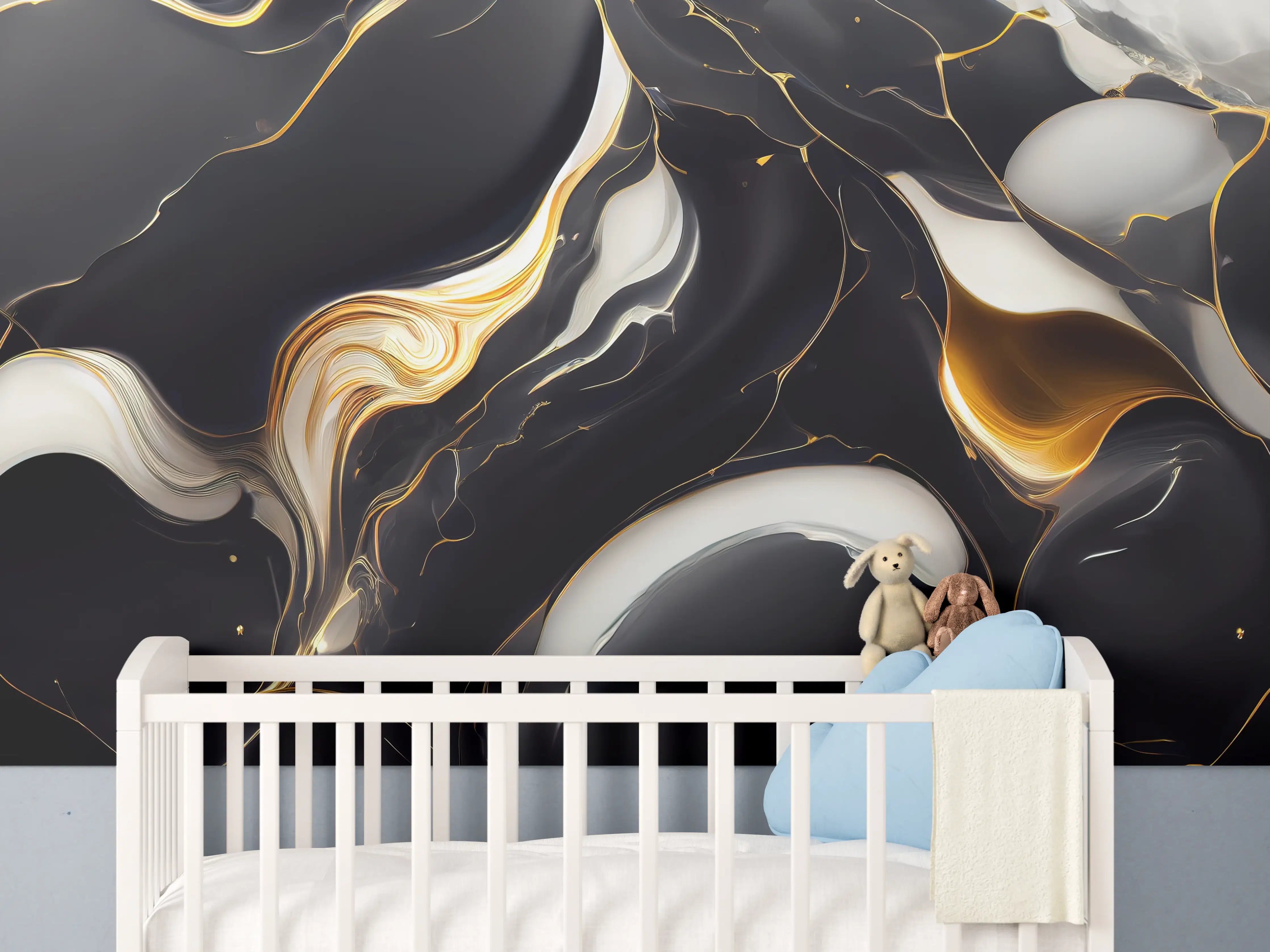 Babyzimmer Wandgestaltung - Luxus-Wei-Grau-Marmor-Textur