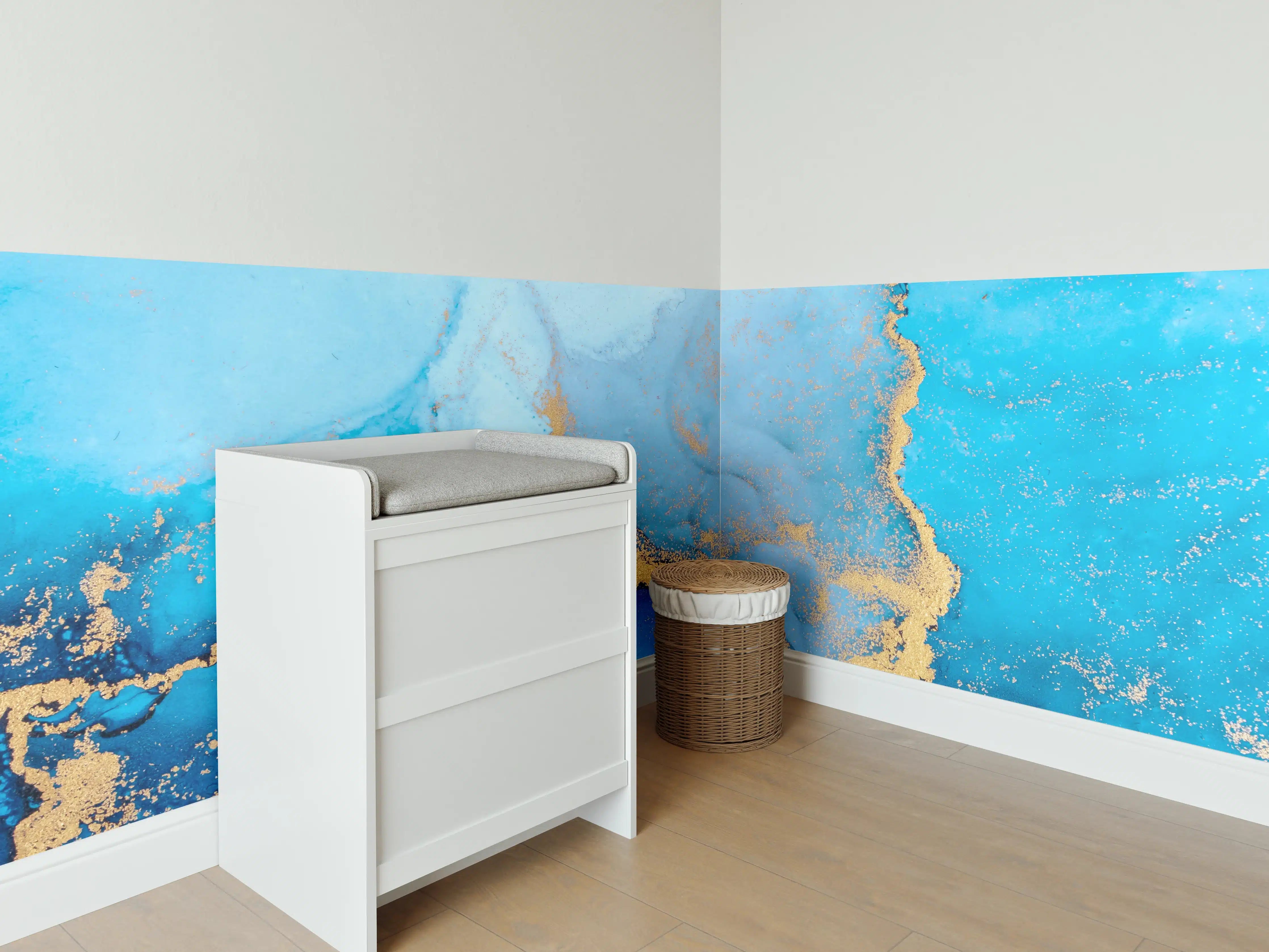 Babyzimmer Wandgestaltung - Luxus-Weib-Grau-Marmor-Textur
