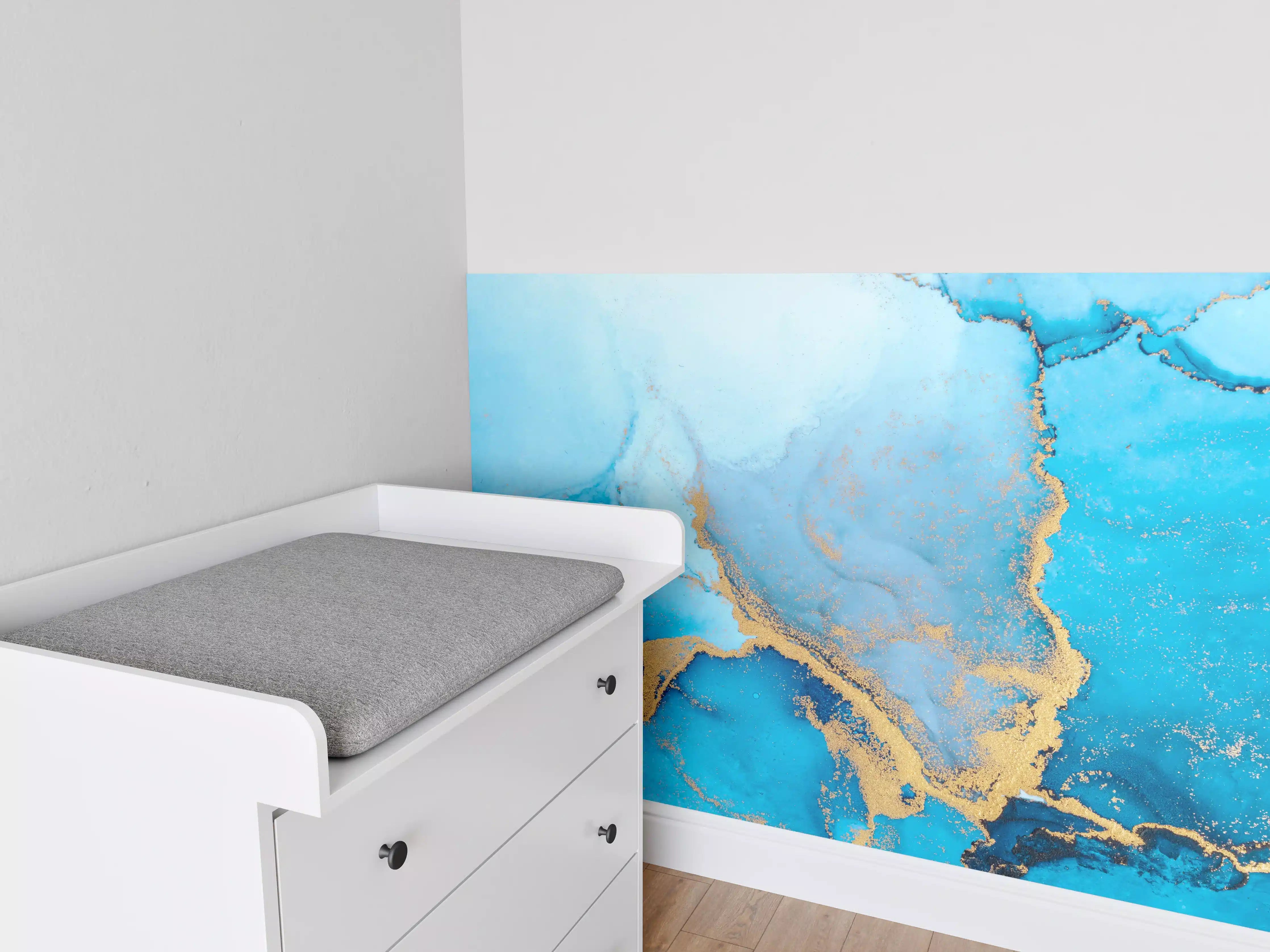 Babyzimmer Wandgestaltung - Luxus-Weib-Grau-Marmor-Textur