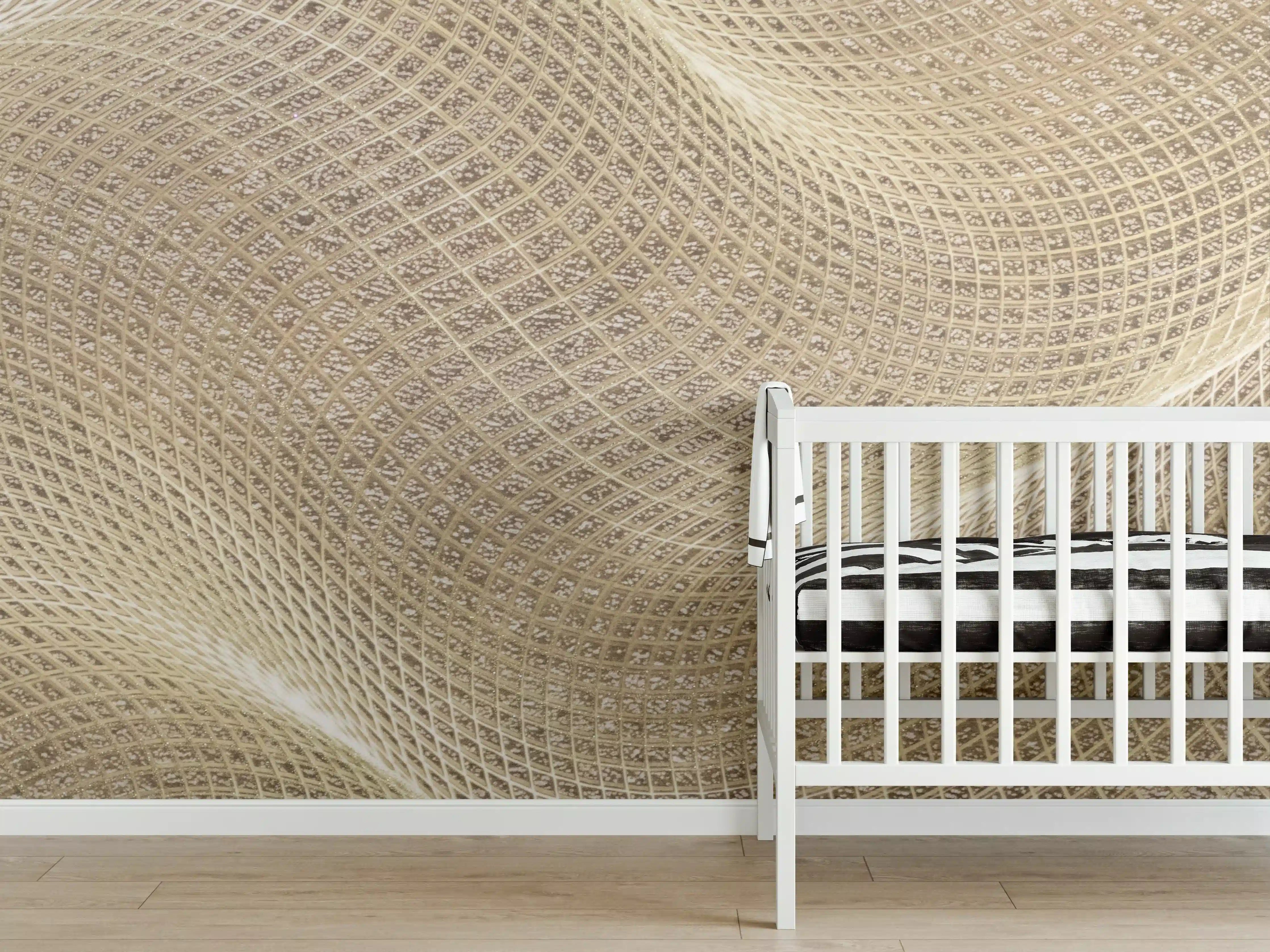 Babyzimmer Wandgestaltung - Luxus-Weiße Betonwand mit grauer Struktur