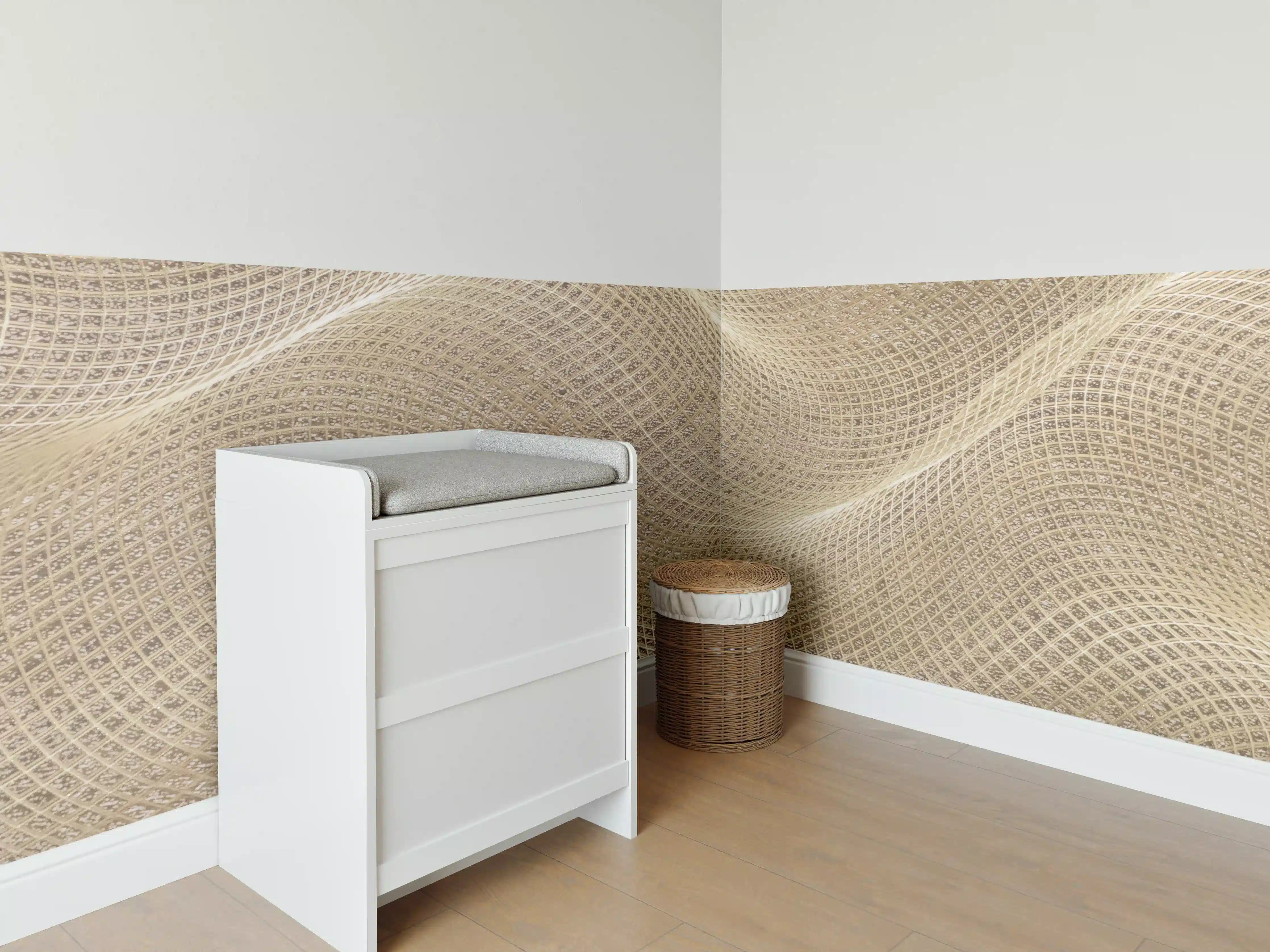 Babyzimmer Wandgestaltung - Luxus-Weiße Betonwand mit grauer Struktur