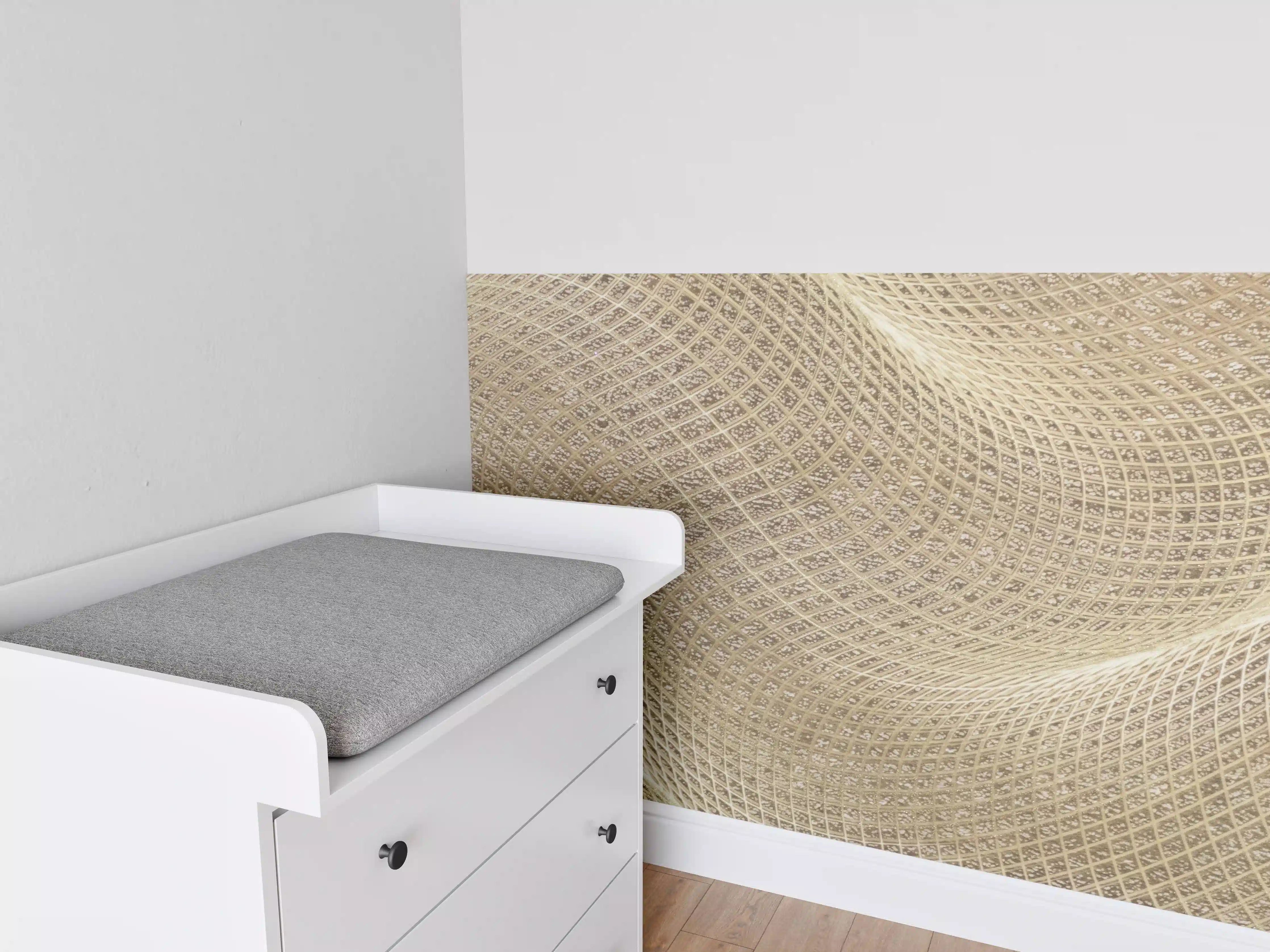 Babyzimmer Wandgestaltung - Luxus-Weiße Betonwand mit grauer Struktur