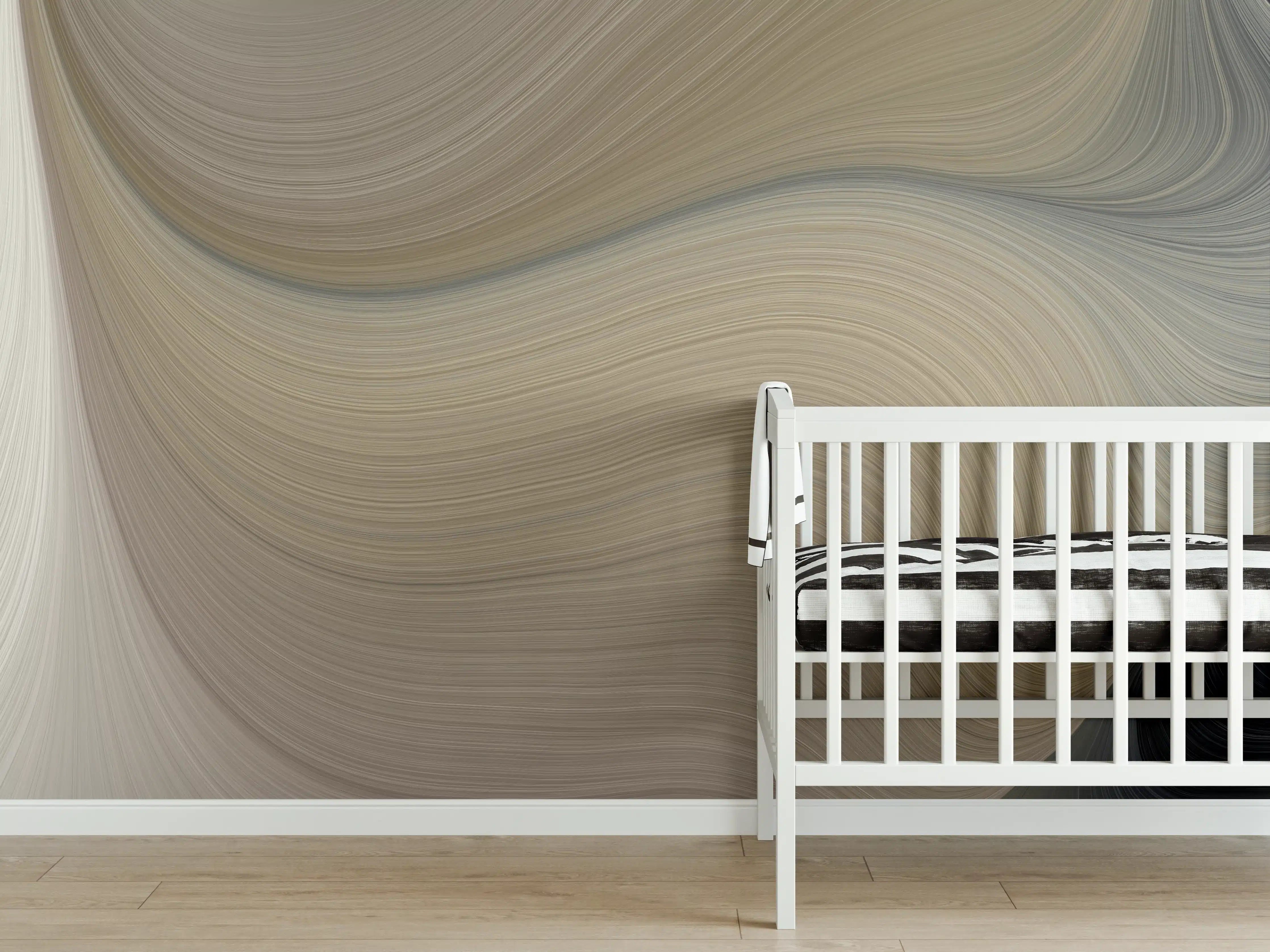 Babyzimmer Wandgestaltung - Luxus-Weiße Marmor Textur mit Grautönen