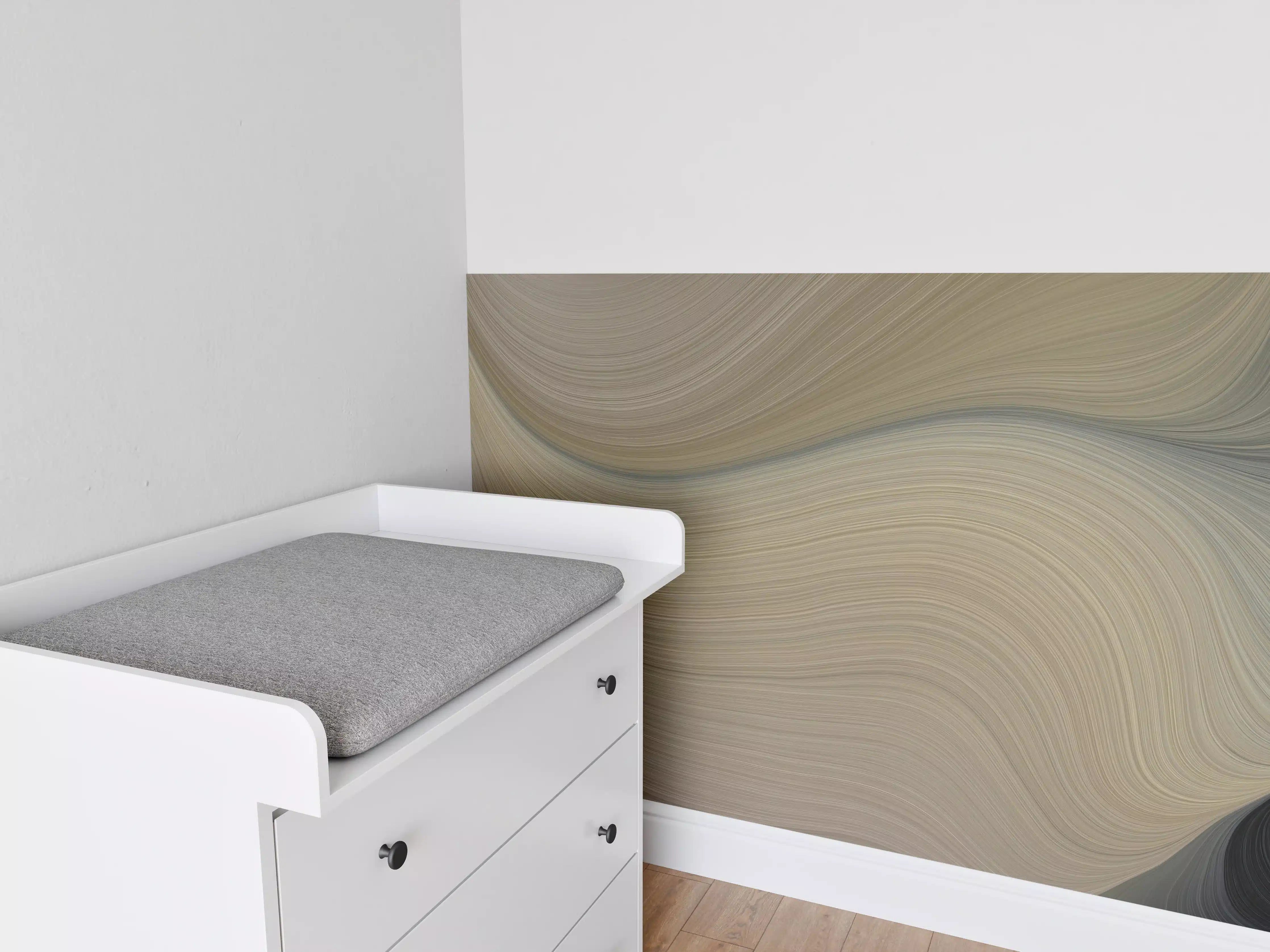 Babyzimmer Wandgestaltung - Luxus-Weiße Marmor Textur mit Grautönen