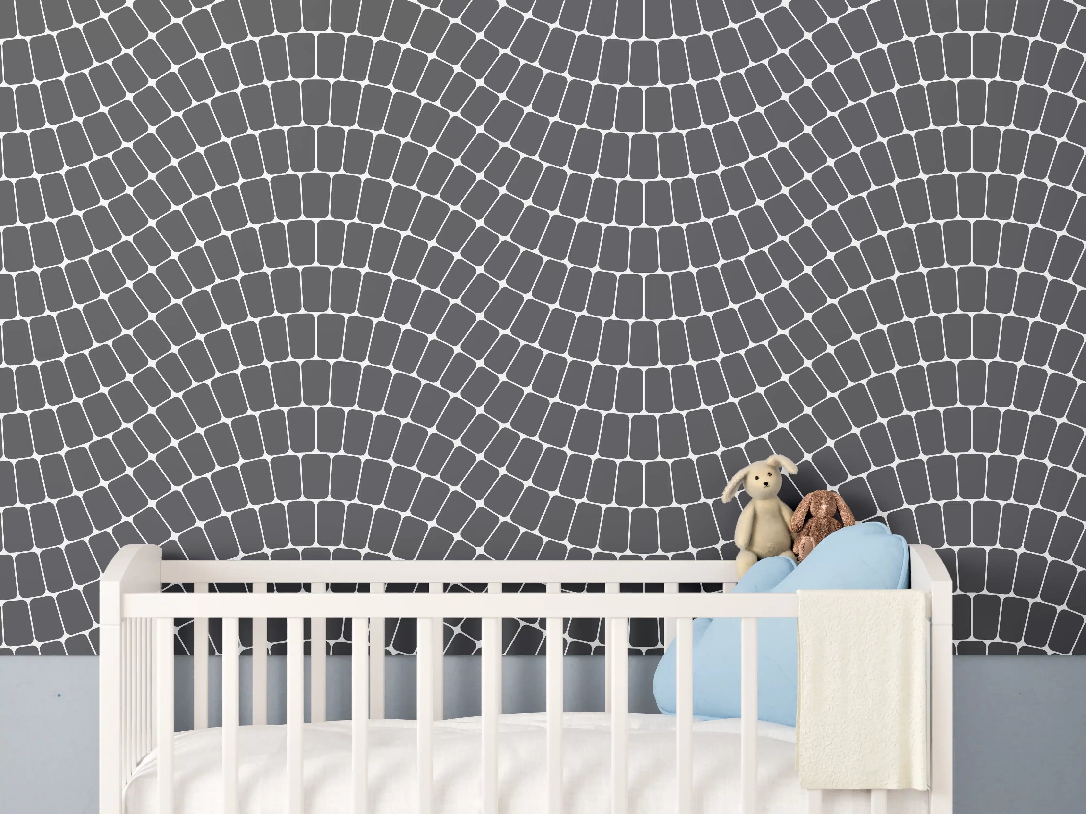 Babyzimmer Wandgestaltung - Luxus-weißer Marmor mit feinen Graunuancen