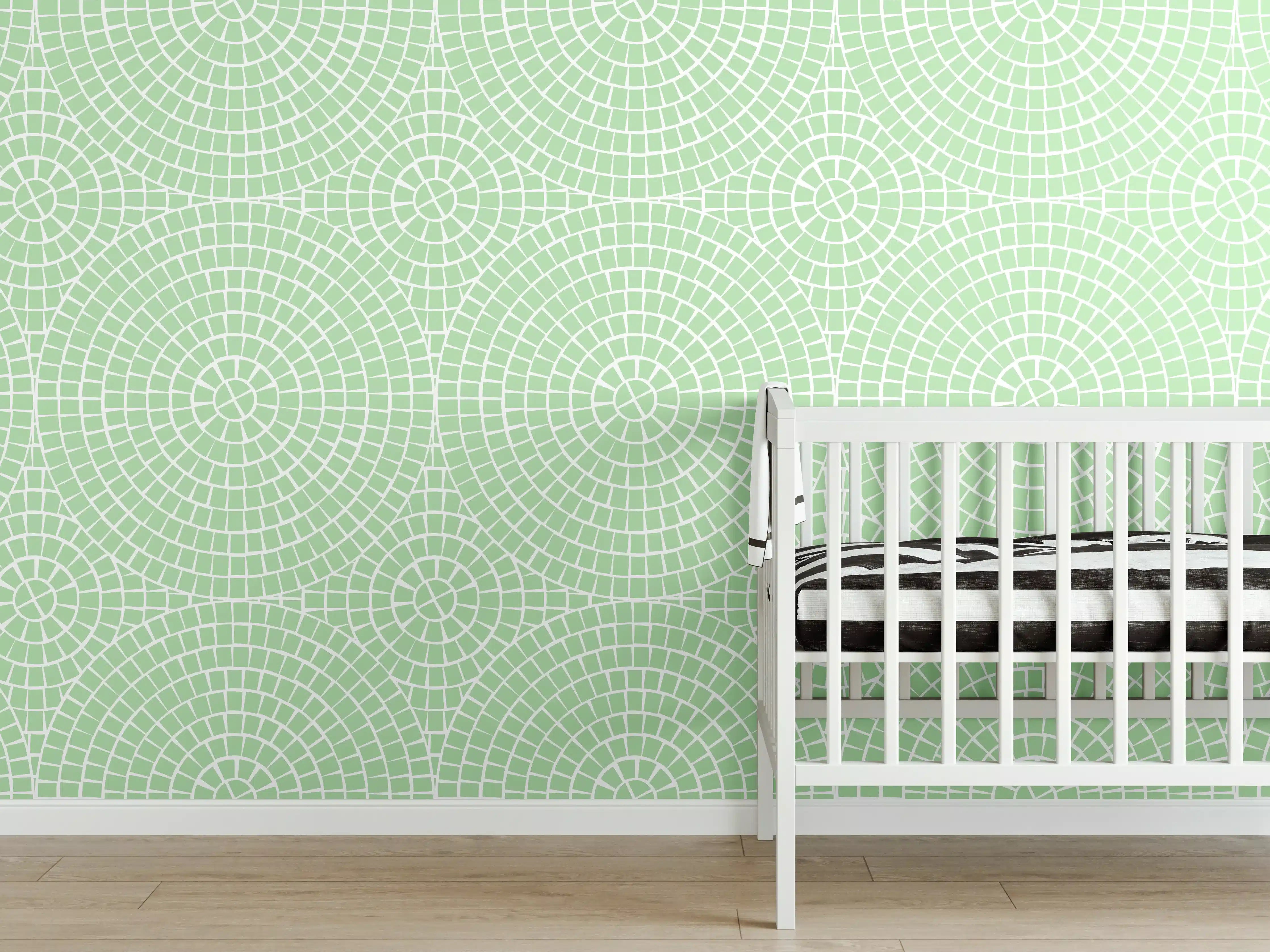 Babyzimmer Wandgestaltung - Luxus weißer Marmor mit sanften Grau nuancen