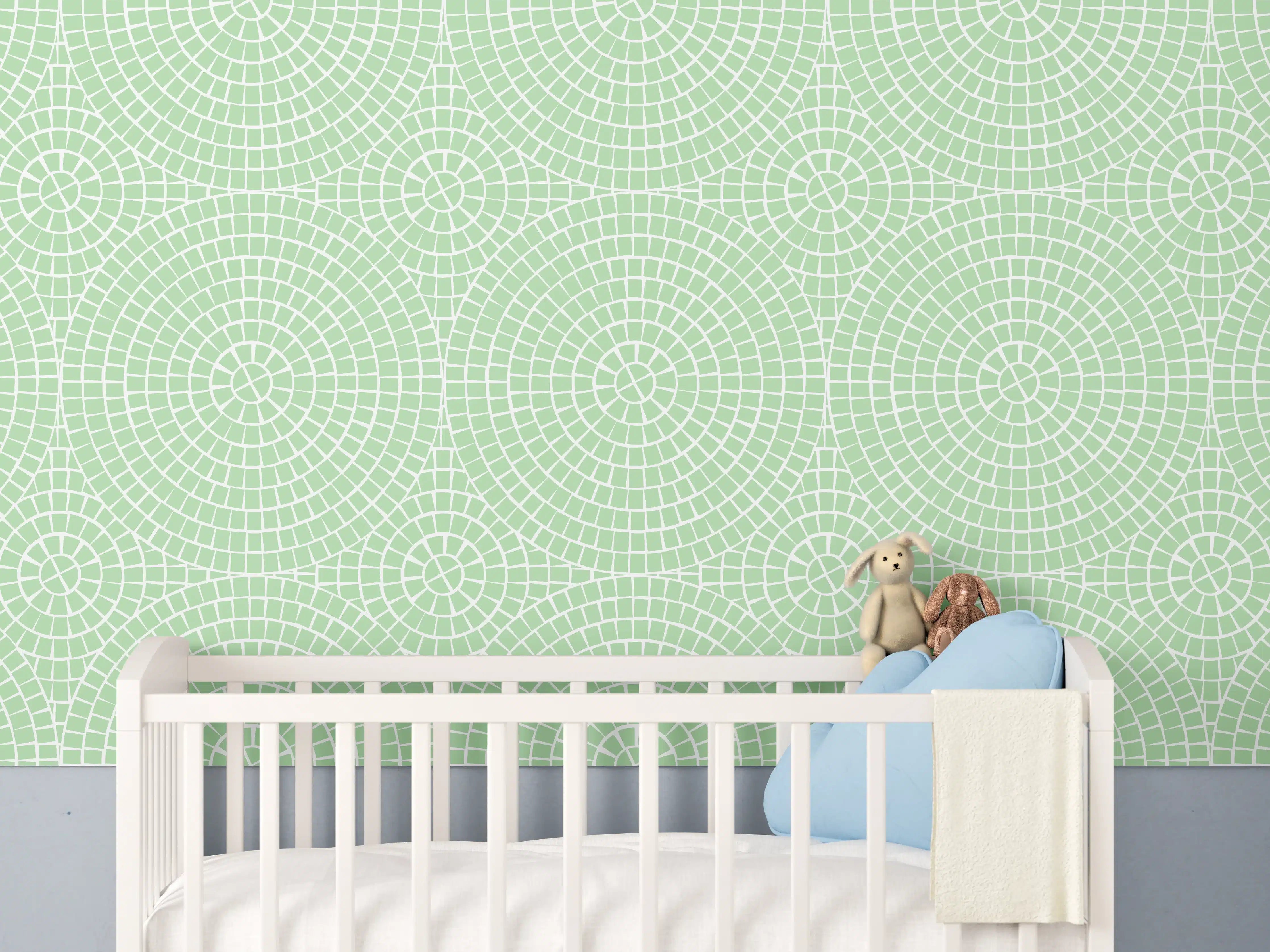 Babyzimmer Wandgestaltung - Luxus weißer Marmor mit sanften Grau nuancen