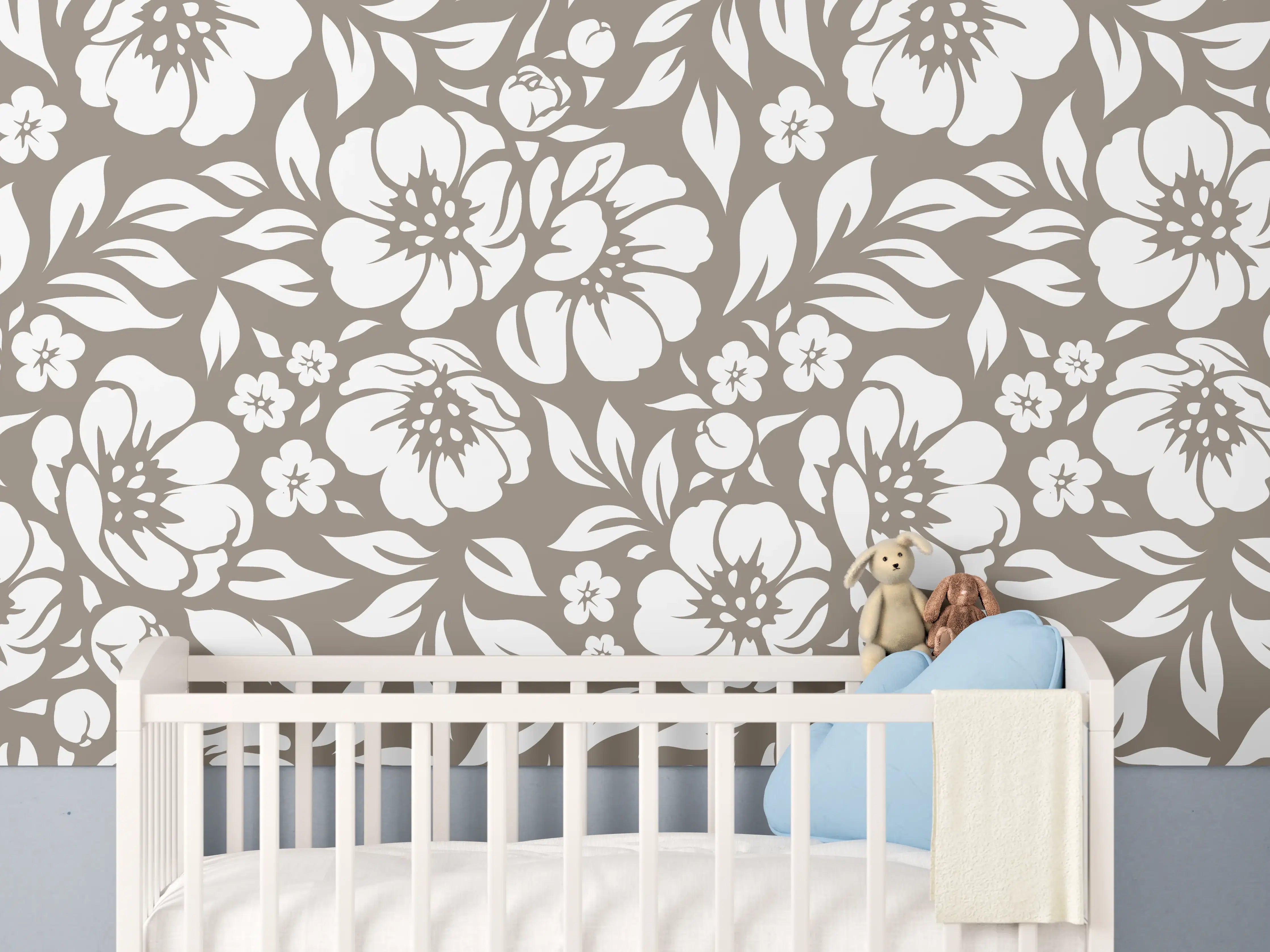 Babyzimmer Wandgestaltung - Luxusweiß-Grauer Marmor mit zarten Graunuancen