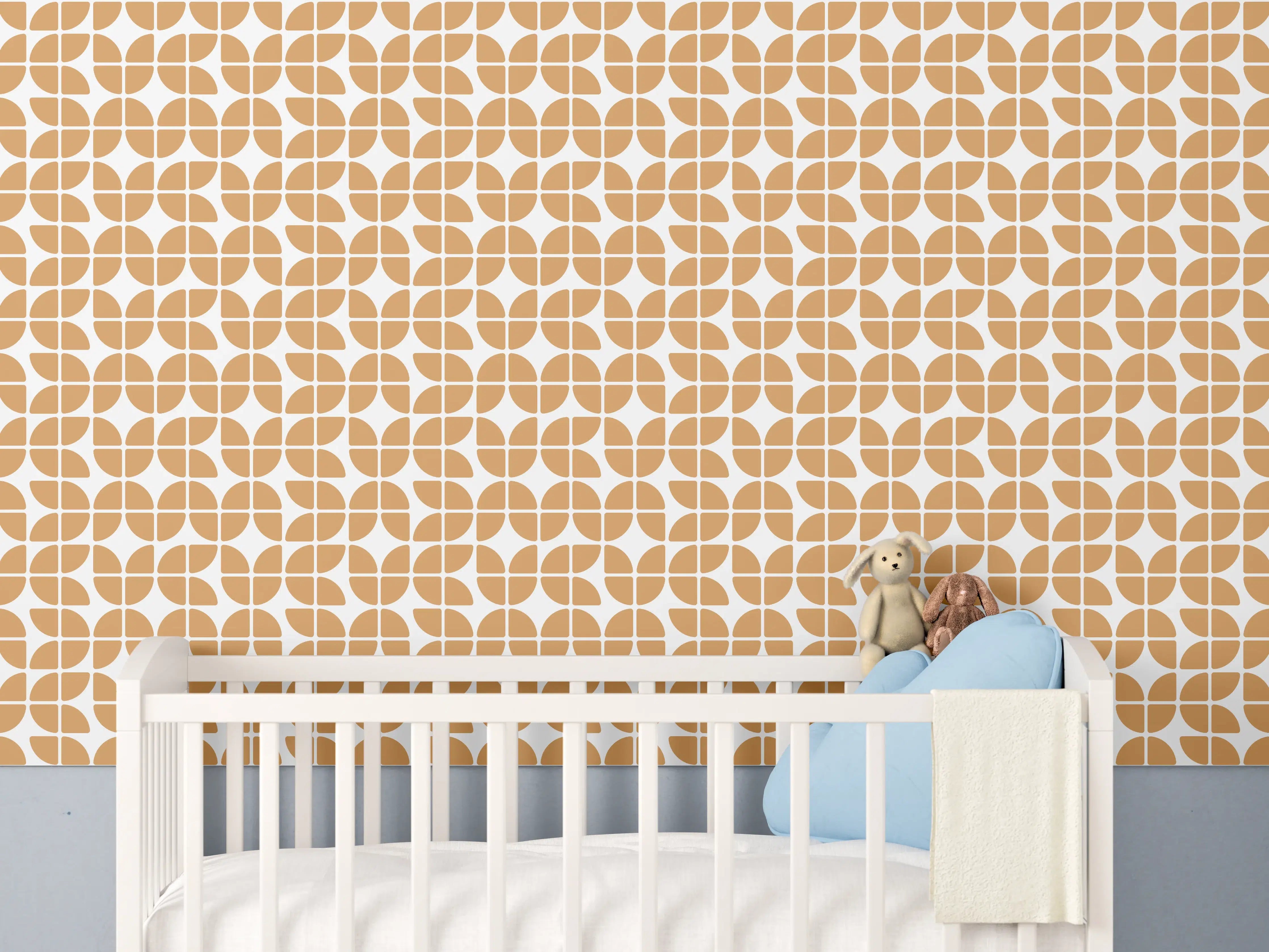 Babyzimmer Wandgestaltung - Luxusweißer Marmor mit dezenter Graunuance und Textur