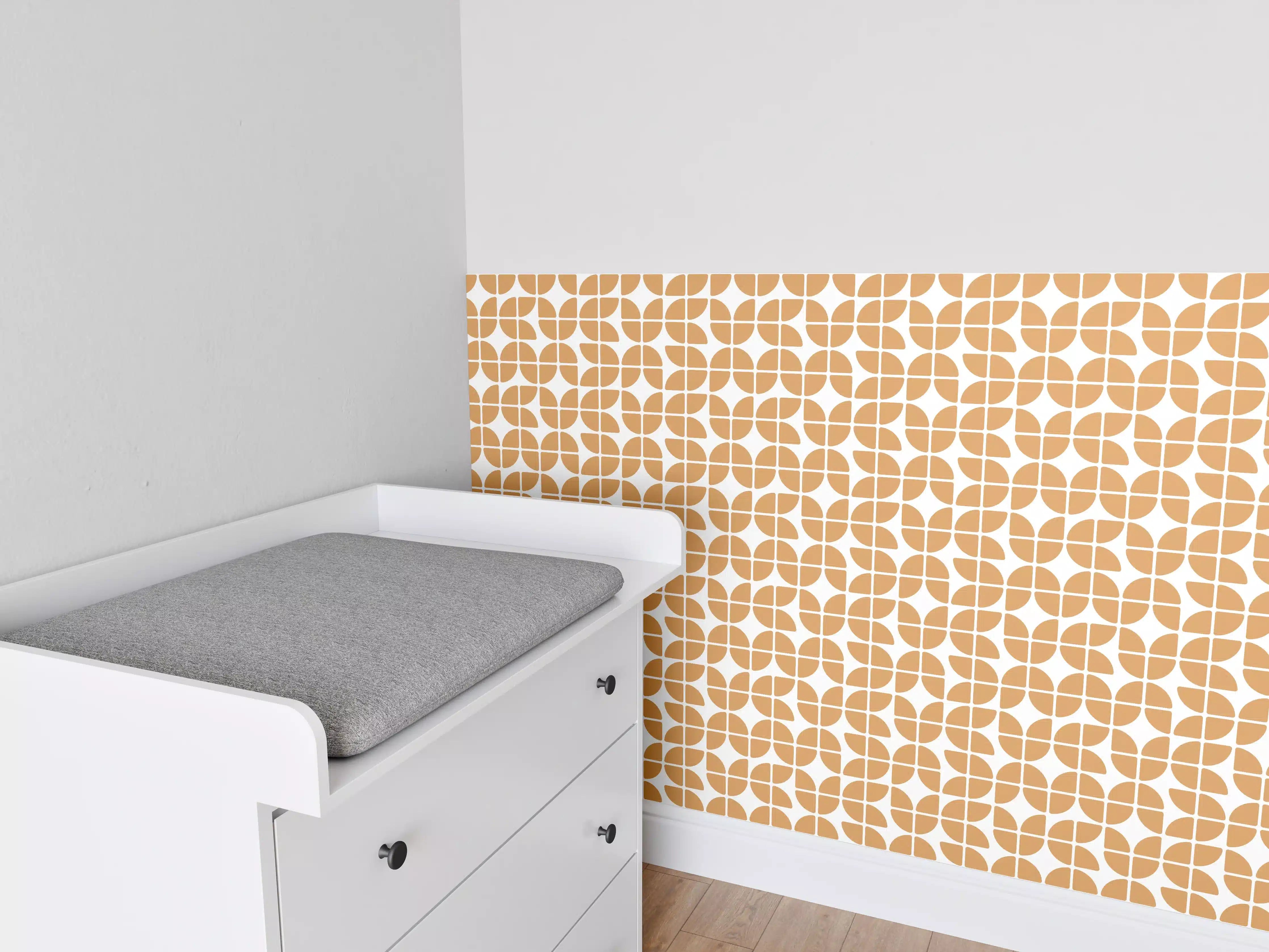 Babyzimmer Wandgestaltung - Luxusweißer Marmor mit dezenter Graunuance und Textur