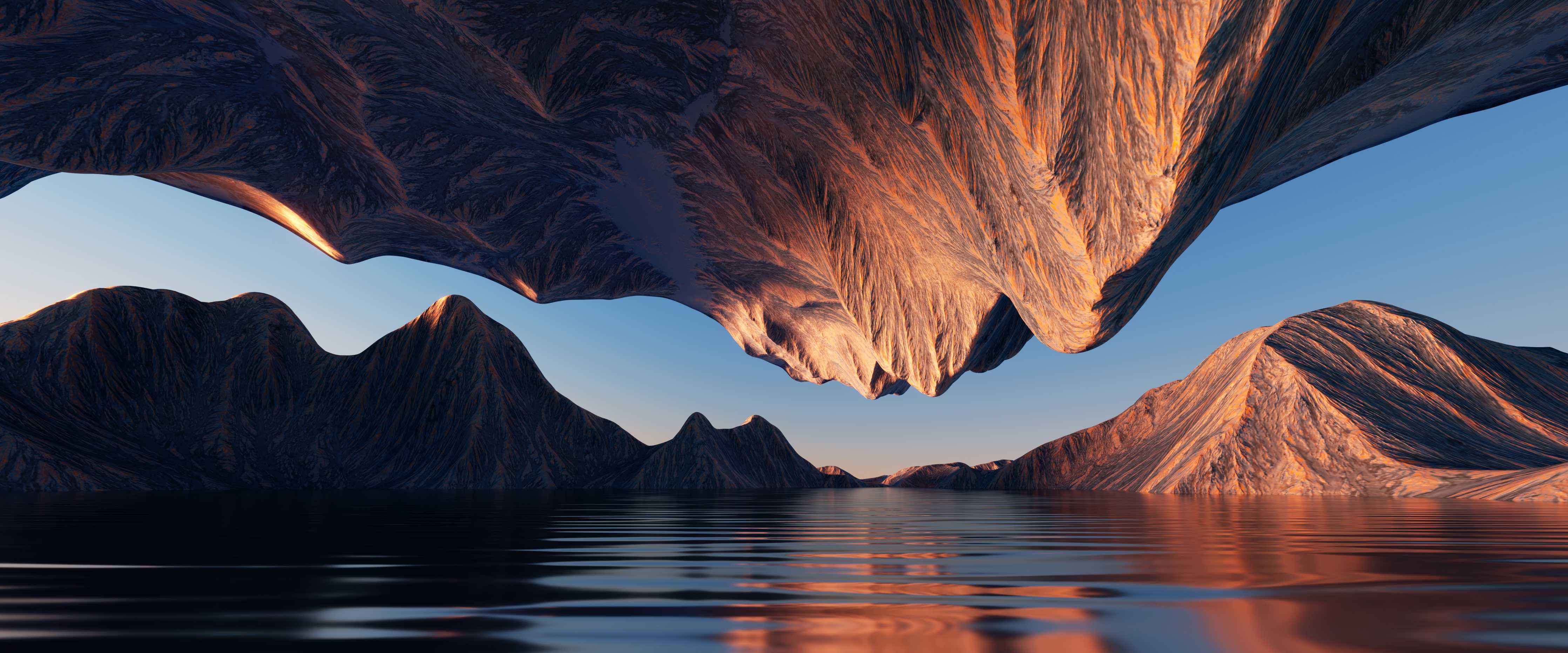 Babyzimmer Wandgestaltung-Majestätisches Bergpanorama bei Sonnenuntergang