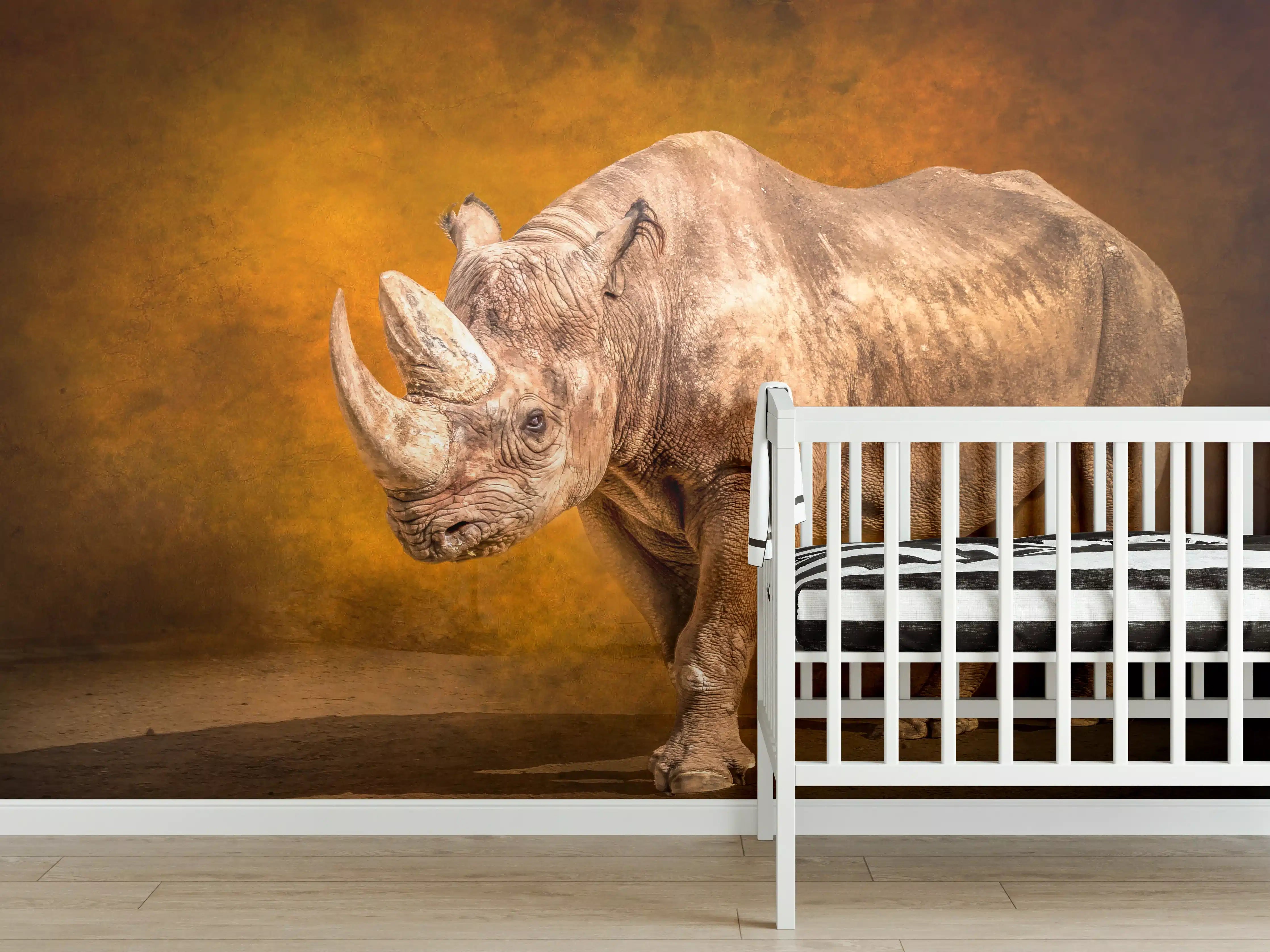 Babyzimmer Wandgestaltung - Majestätisches Nashorn
