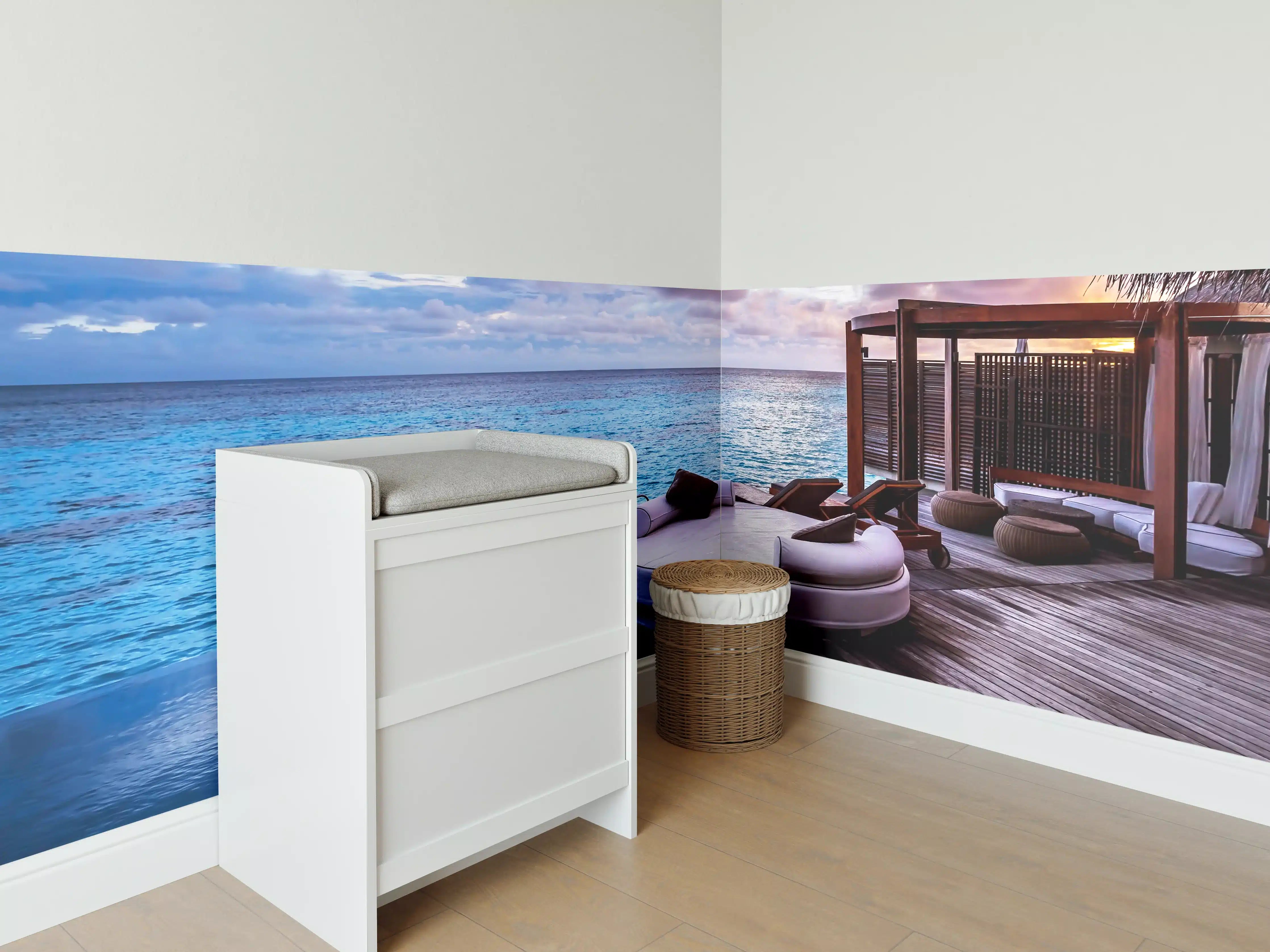 Babyzimmer Wandgestaltung - Malediven Strandresort am Meer
