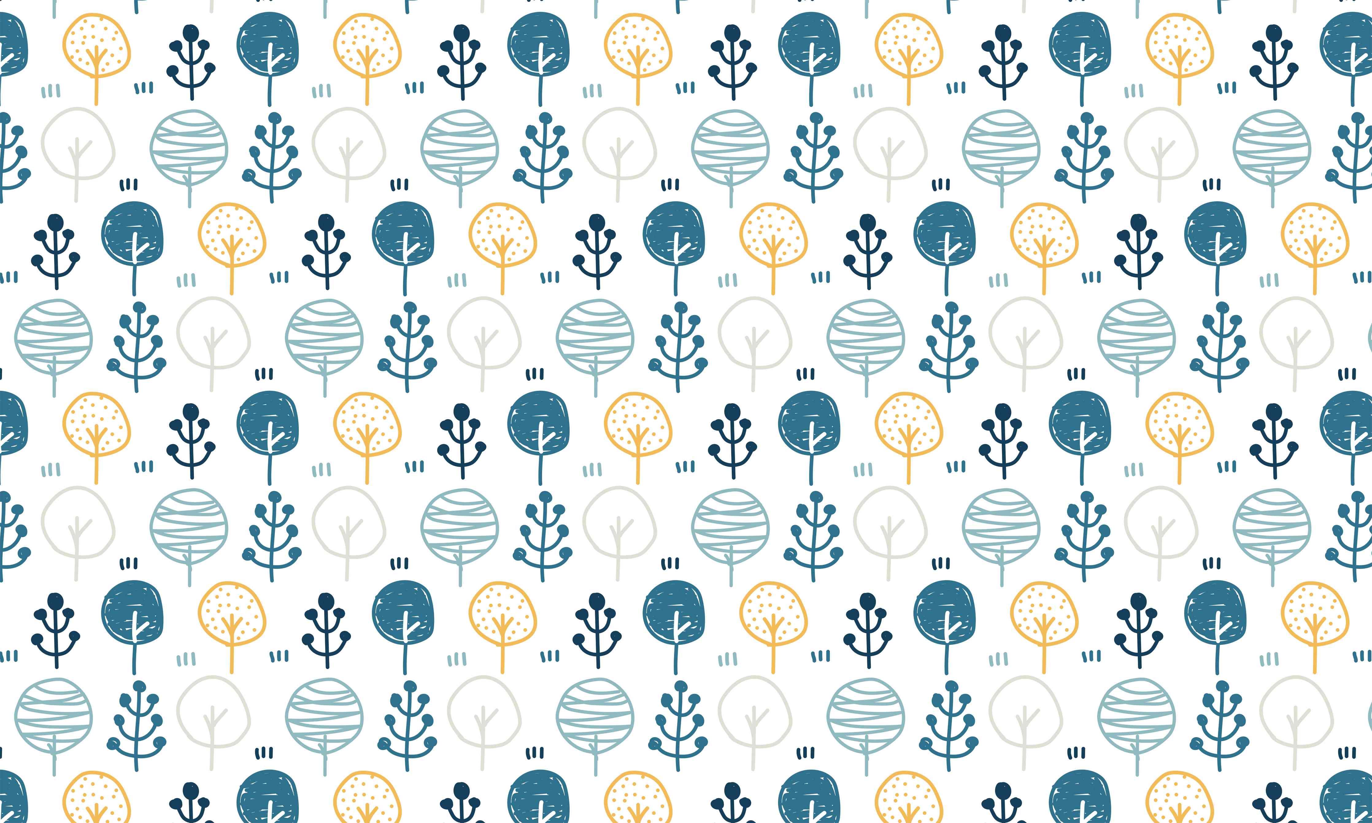 Babyzimmer Wandgestaltung-Maritimes Blau-Gelb Musterdesign