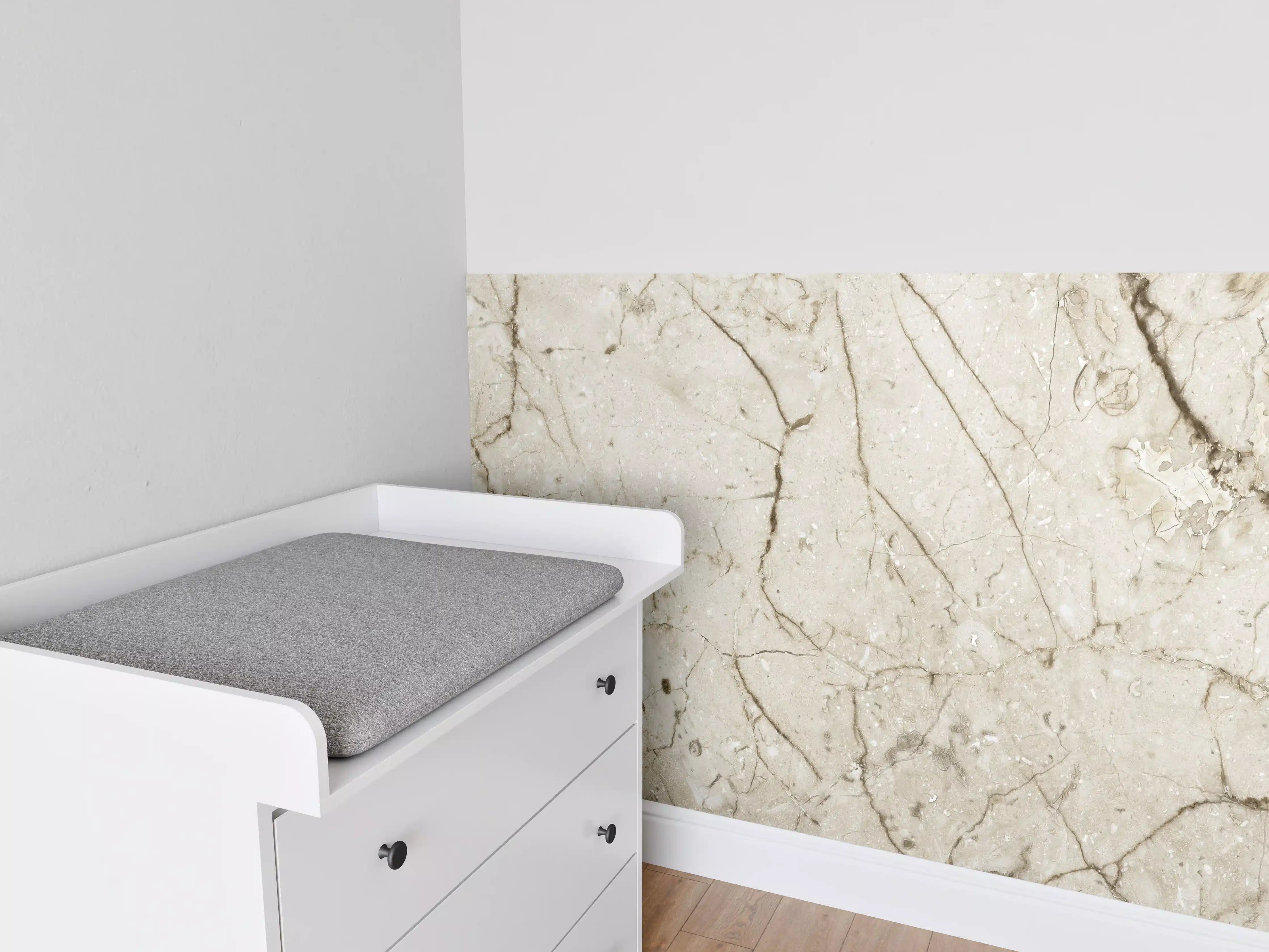 Babyzimmer Wandgestaltung - Marmor Hintergrund - Beige