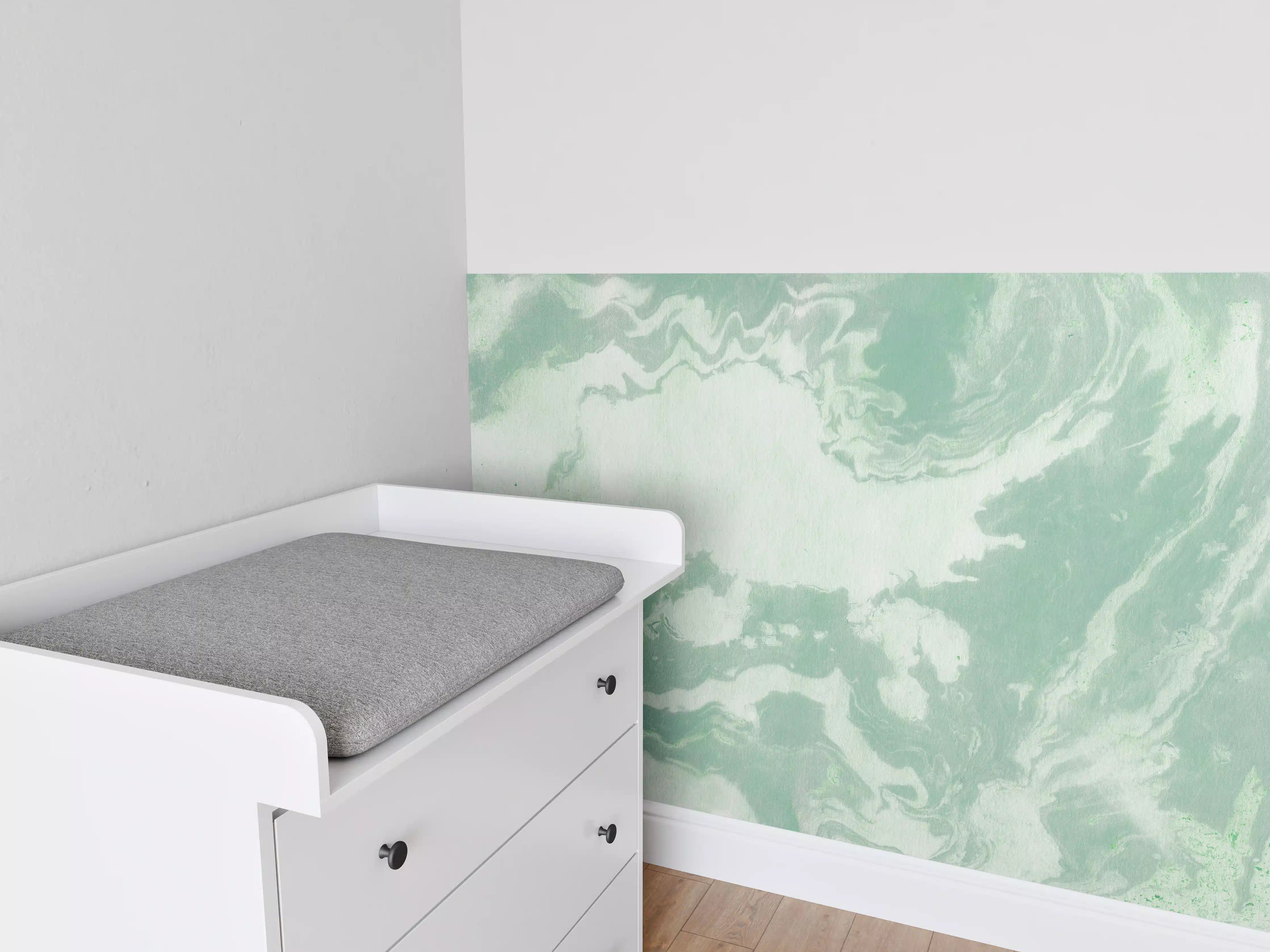 Babyzimmer Wandgestaltung - Marmor Oberfläche - Pastellmalerei