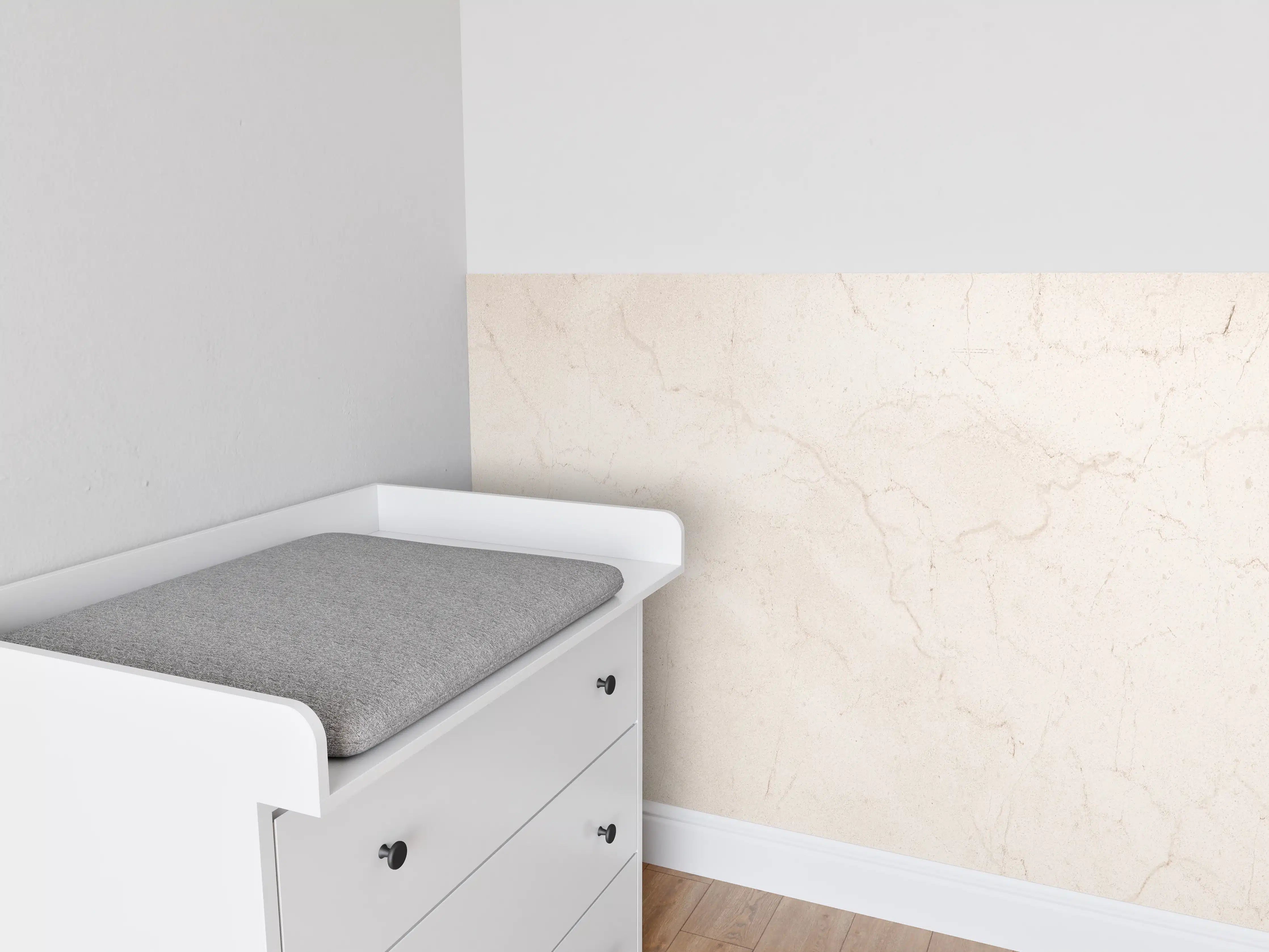 Babyzimmer Wandgestaltung - Marmor Textur - Fliesenmuster