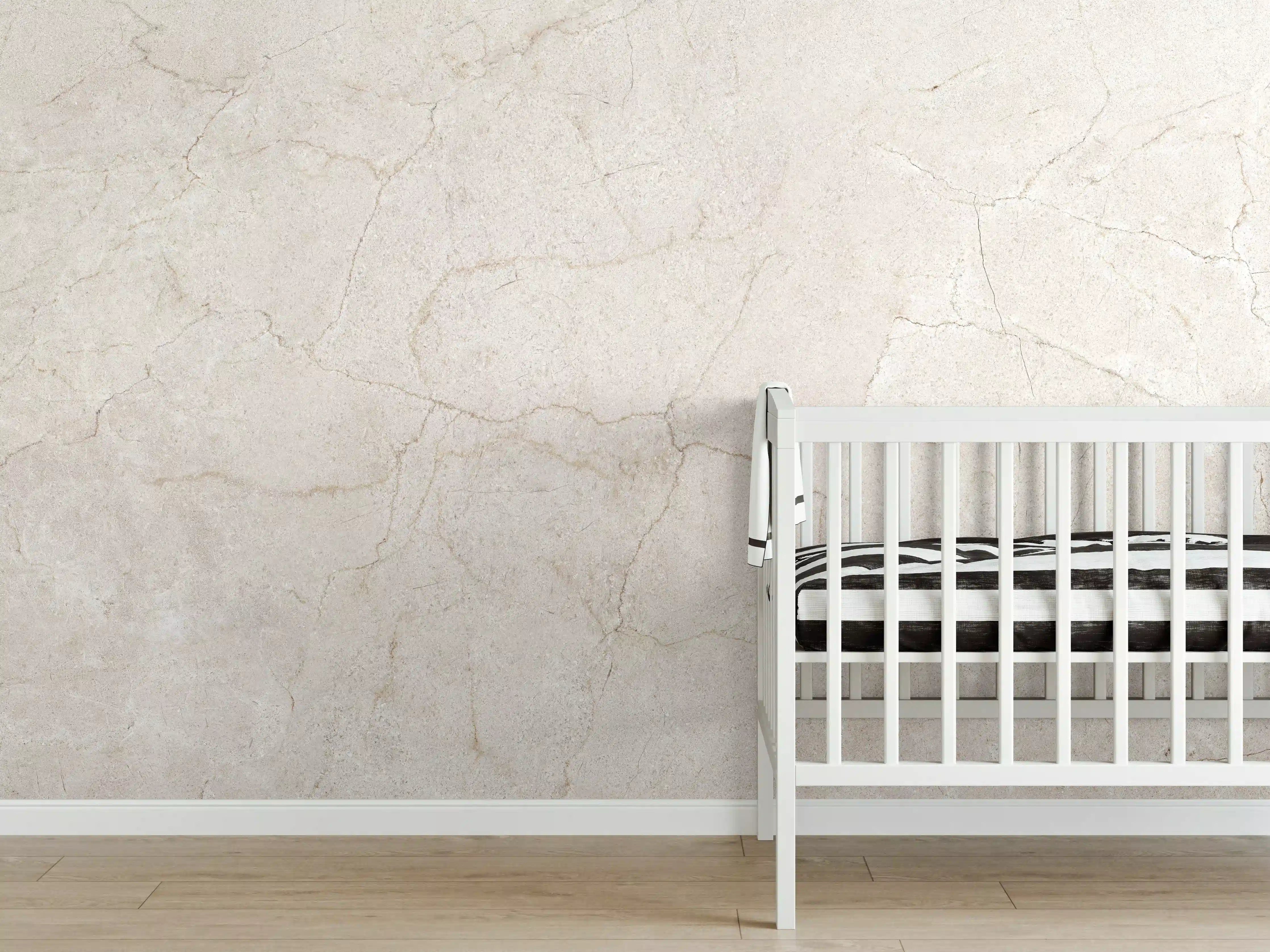 Babyzimmer Wandgestaltung - Marmor Textur mit dunklen Adern