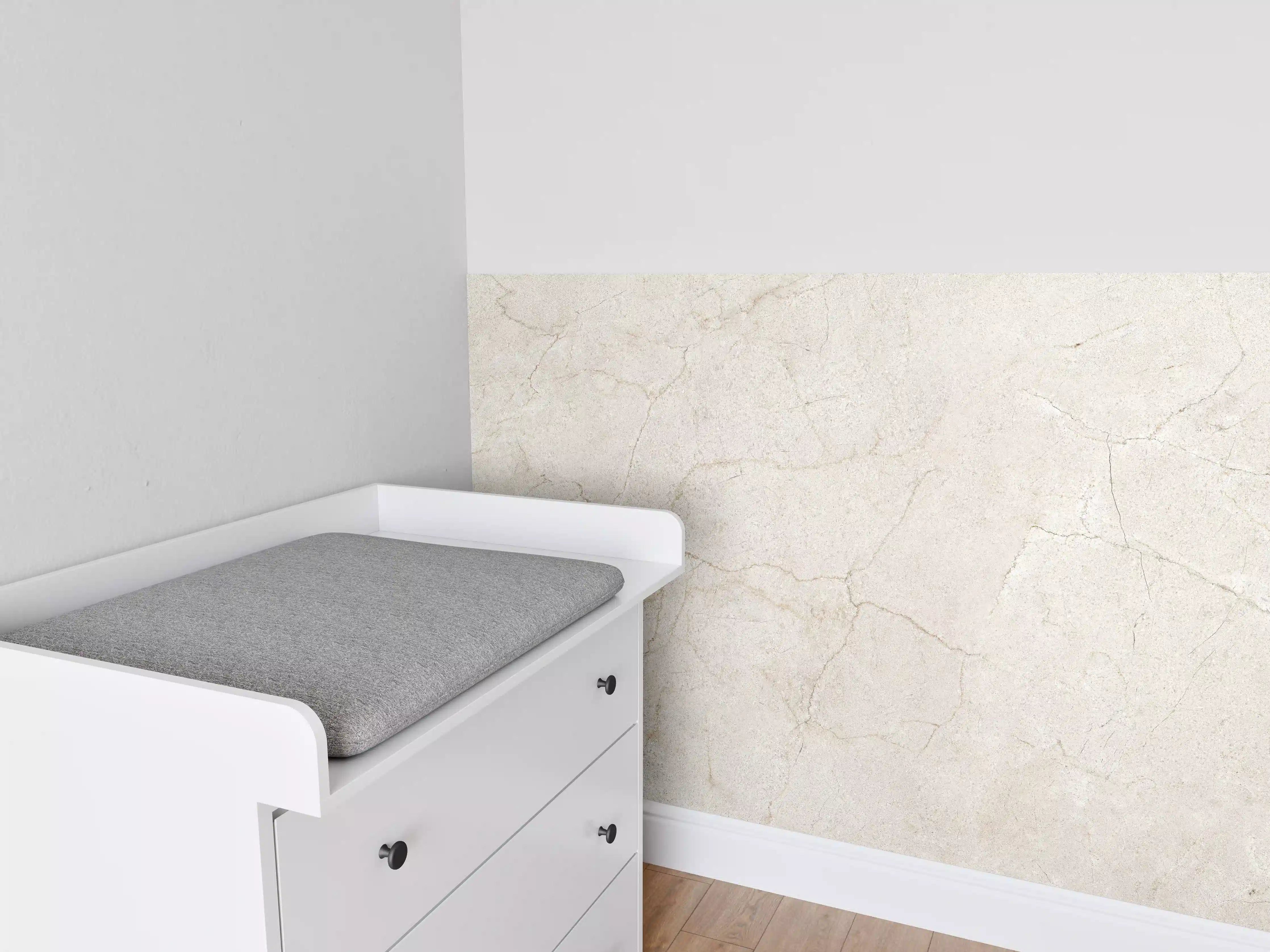 Babyzimmer Wandgestaltung - Marmor Textur mit dunklen Adern