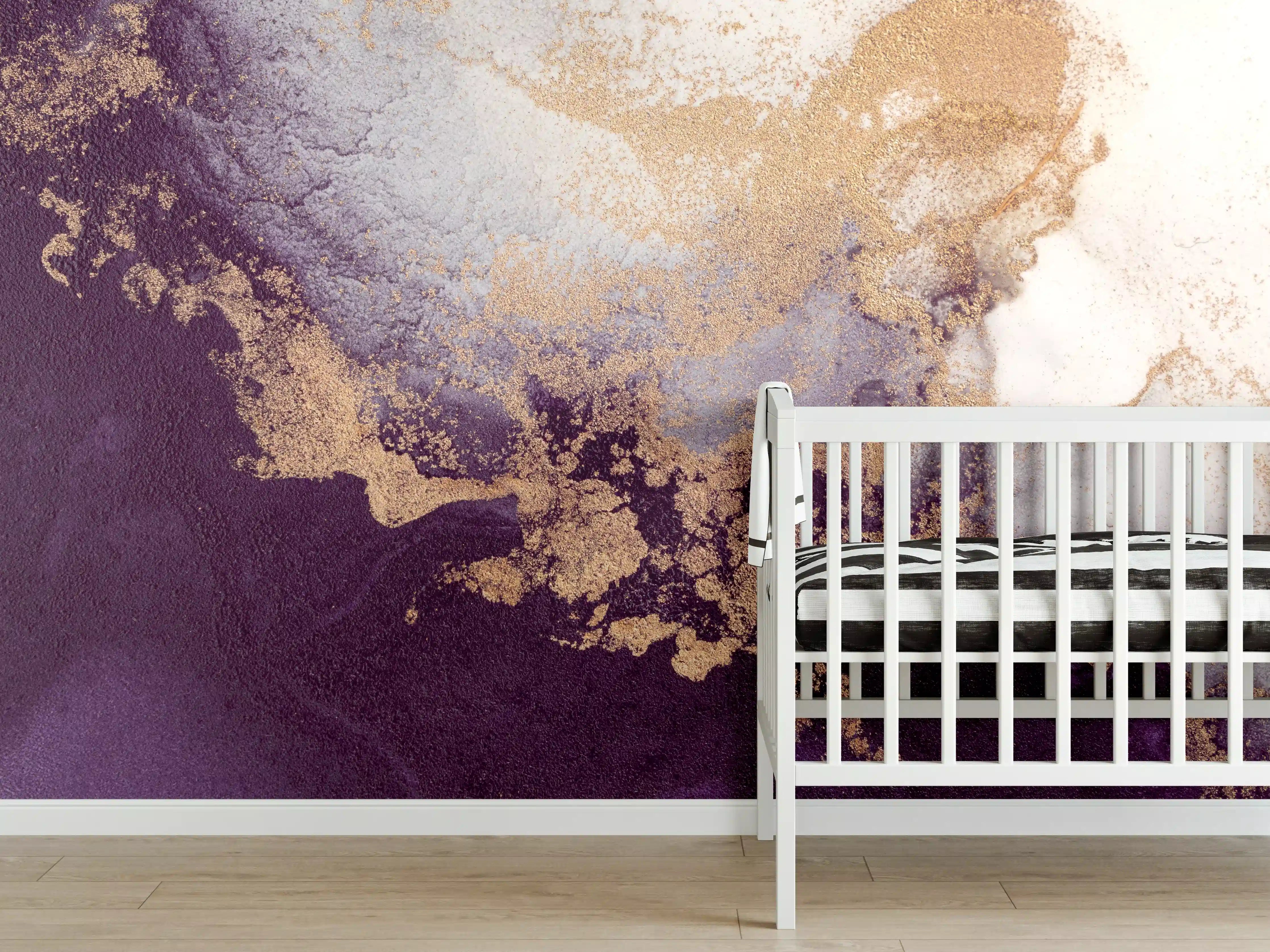 Babyzimmer Wandgestaltung - Marmor Wand Design - Flüssigkunst