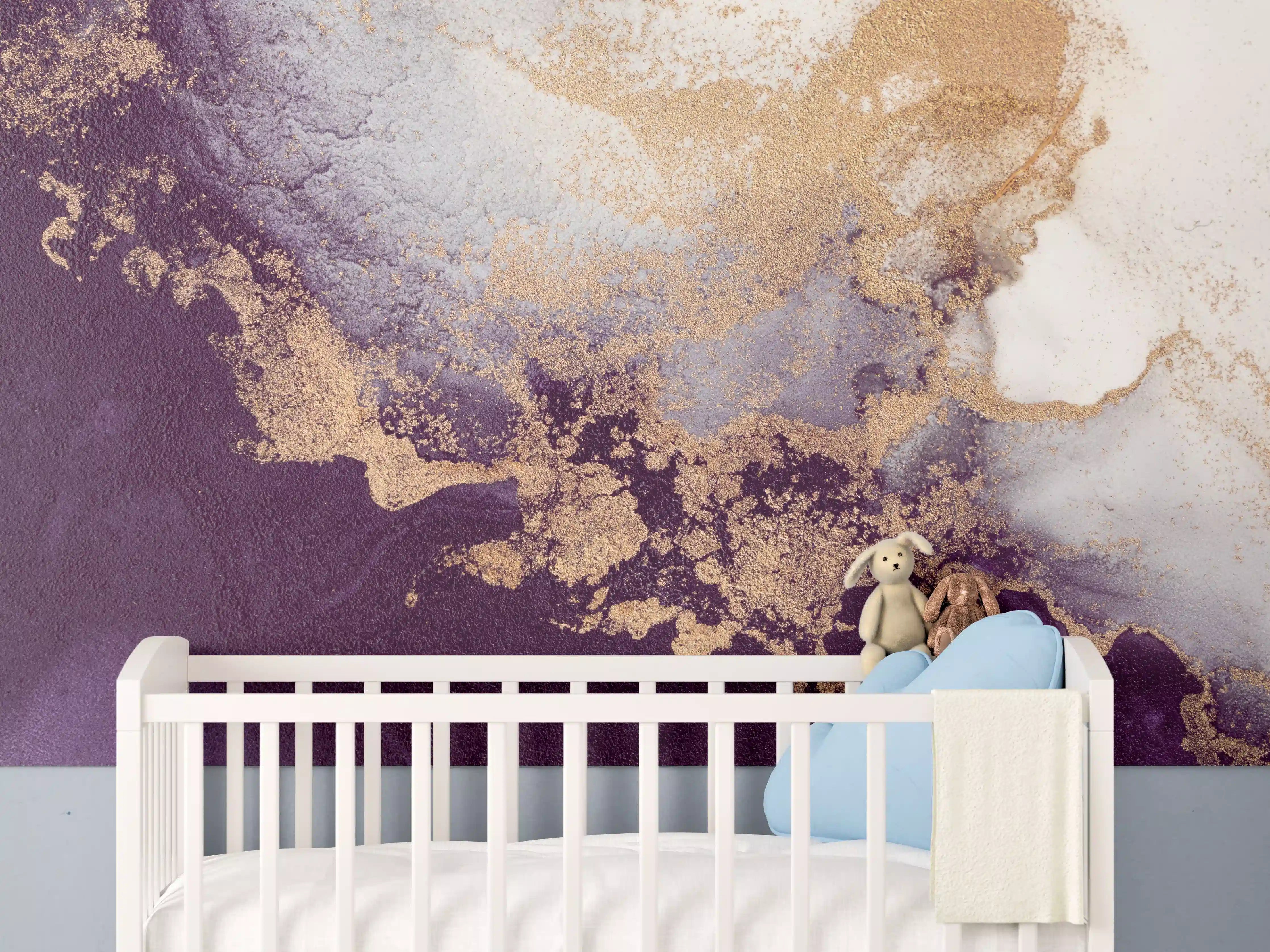 Babyzimmer Wandgestaltung - Marmor Wand Design - Flüssigkunst