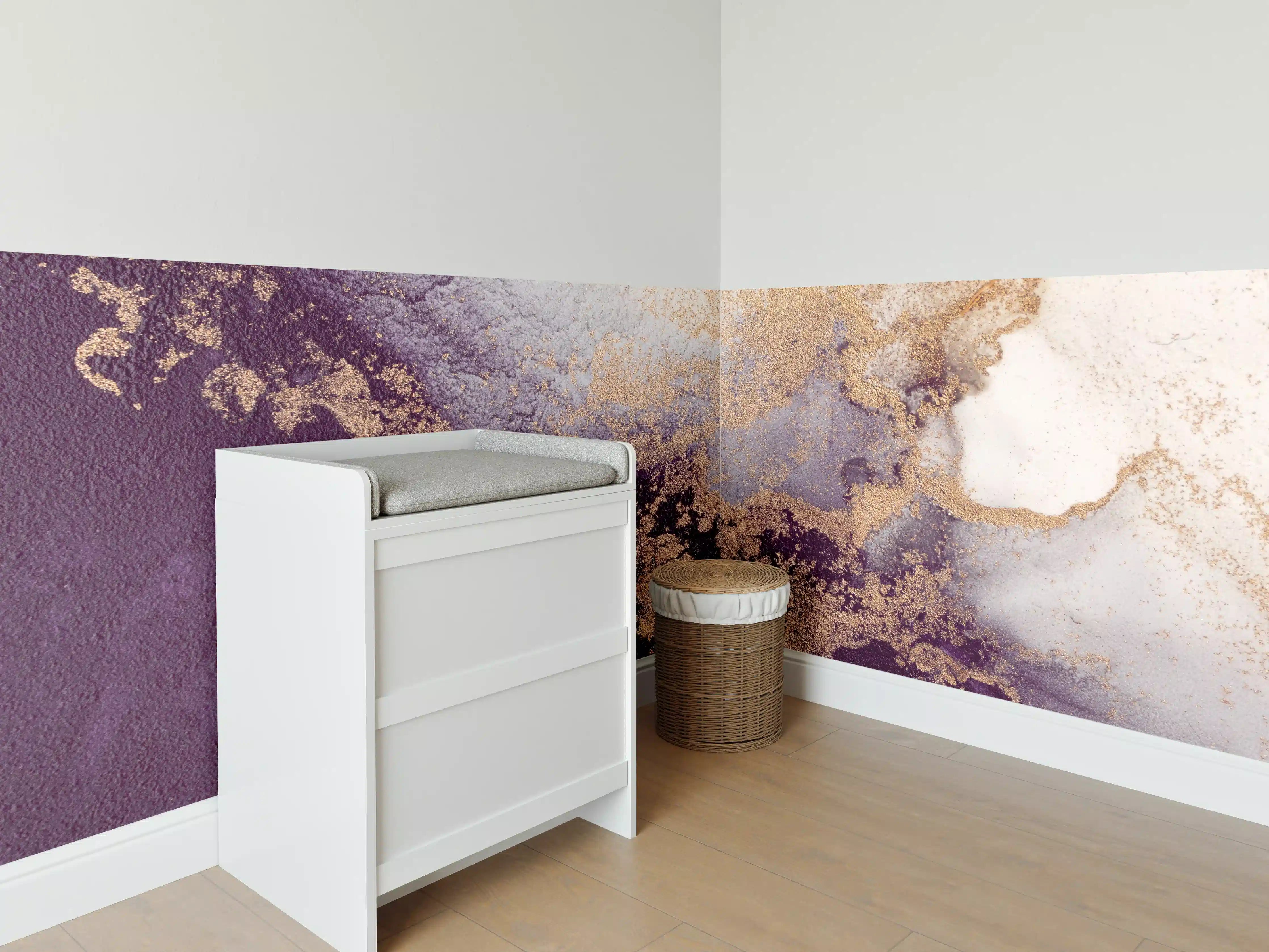 Babyzimmer Wandgestaltung - Marmor Wand Design - Flüssigkunst