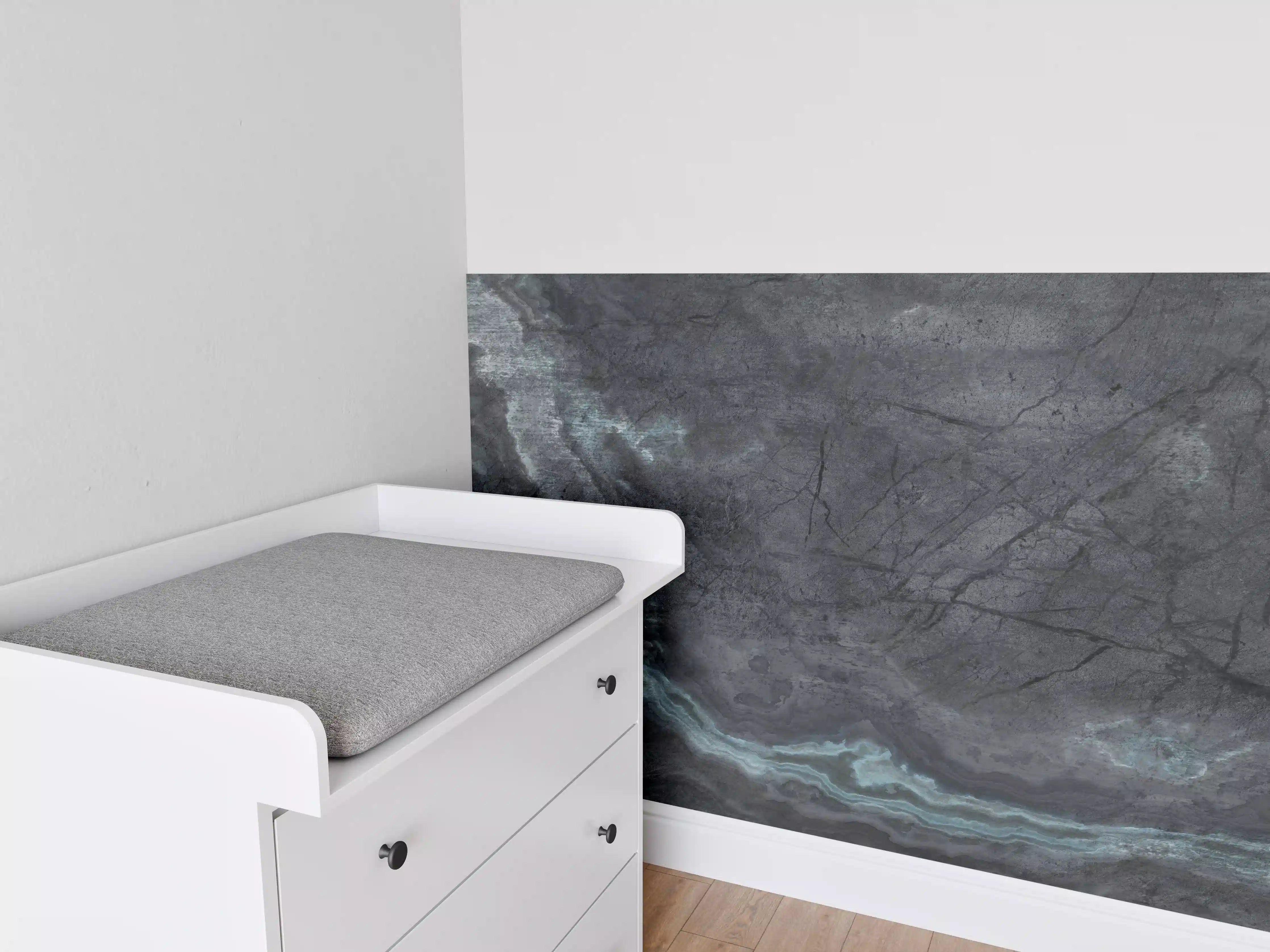 Babyzimmer Wandgestaltung - Marmorstein Textur - Elegant