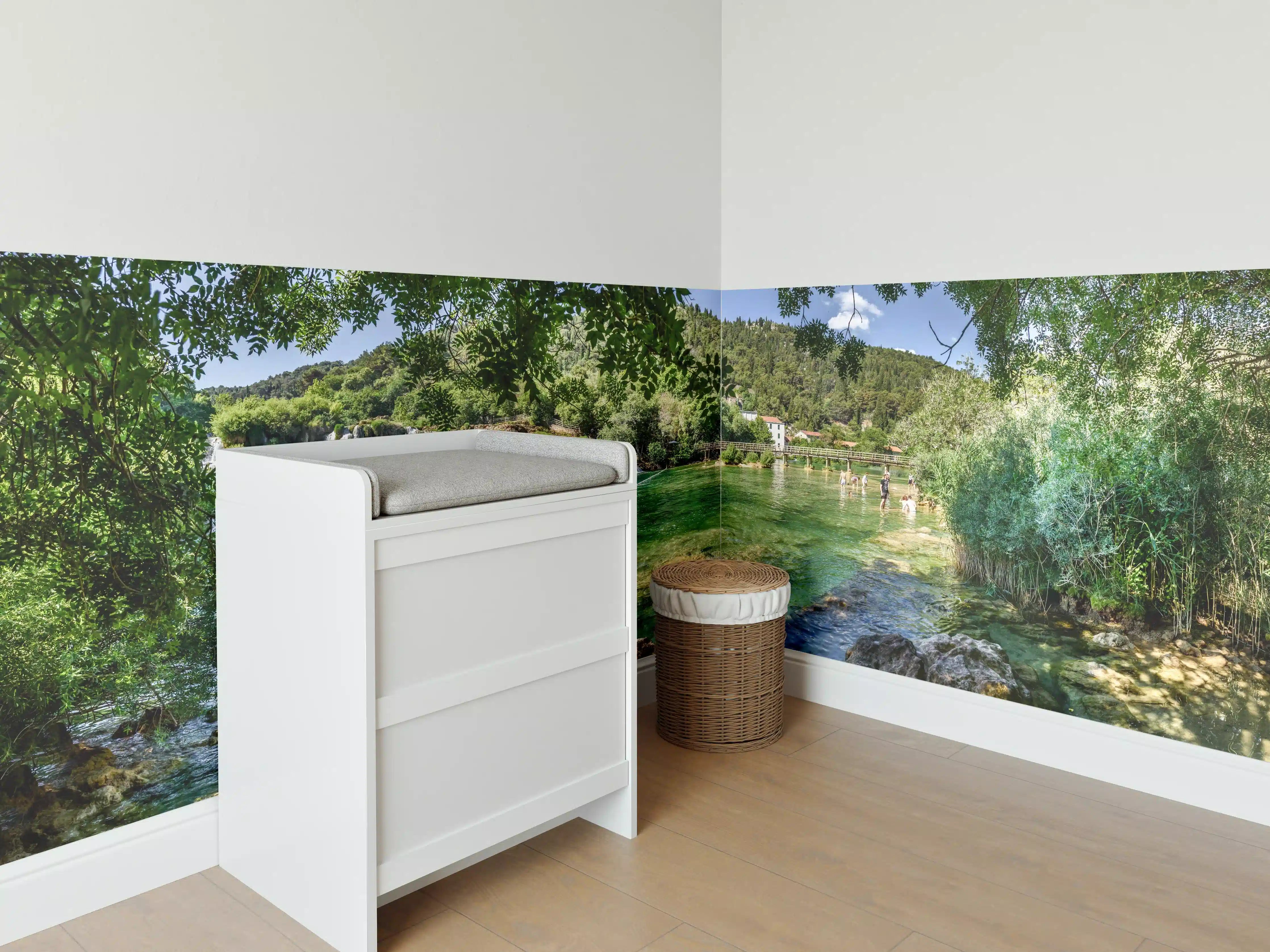 Babyzimmer Wandgestaltung - Mediterraner Wasserfall