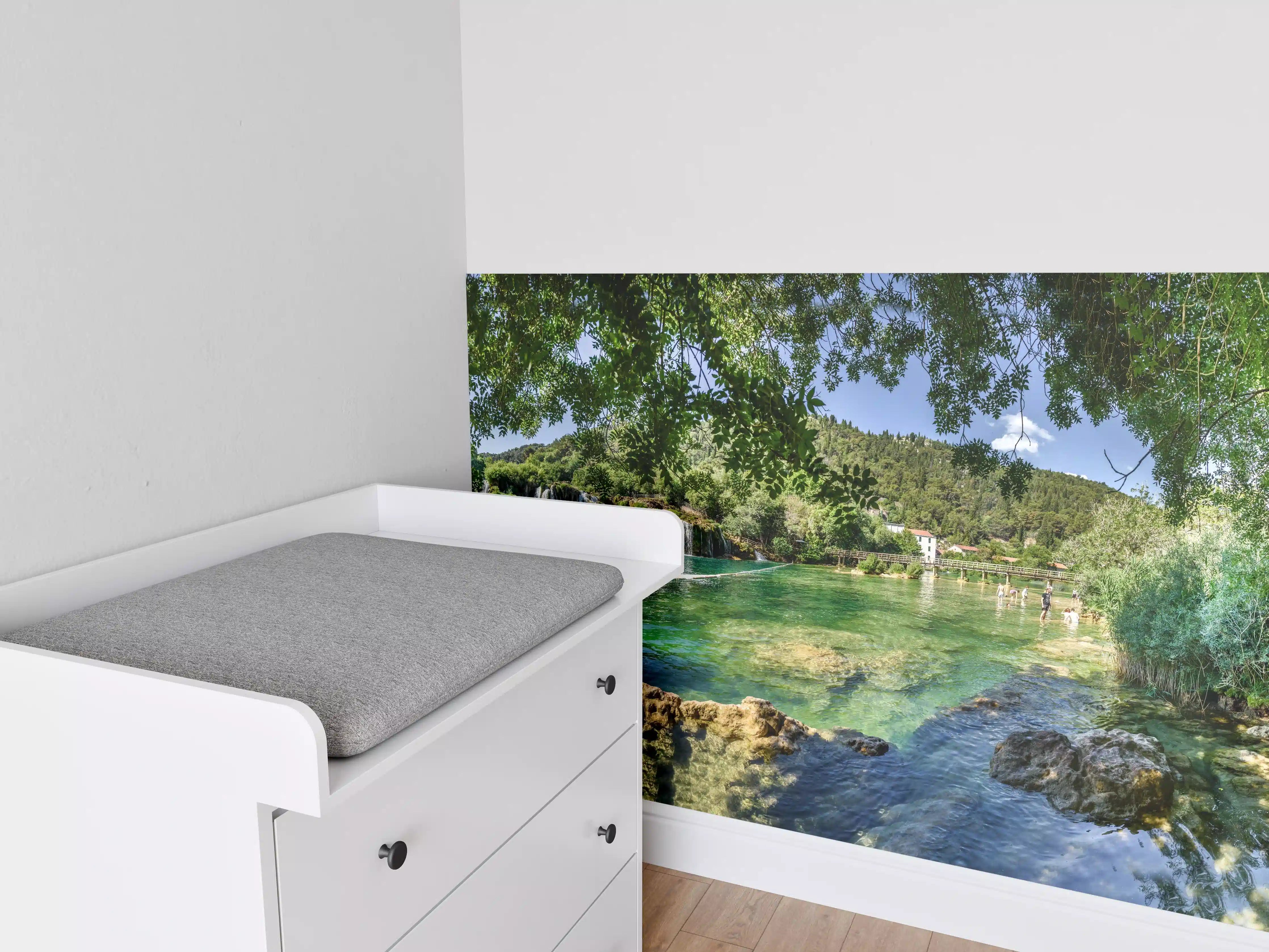 Babyzimmer Wandgestaltung - Mediterraner Wasserfall