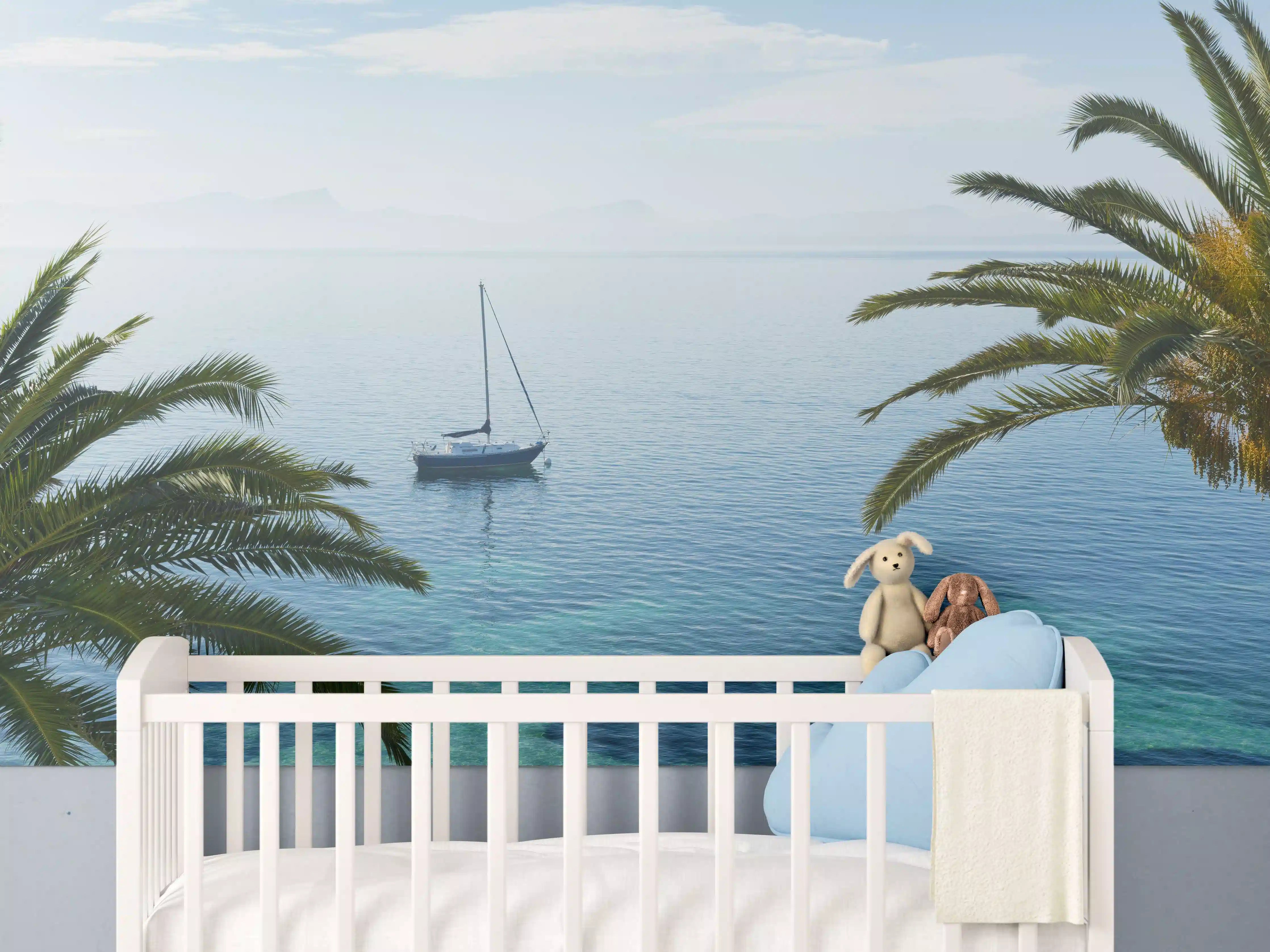 Babyzimmer Wandgestaltung - Meeres Ausblick - Mallorca