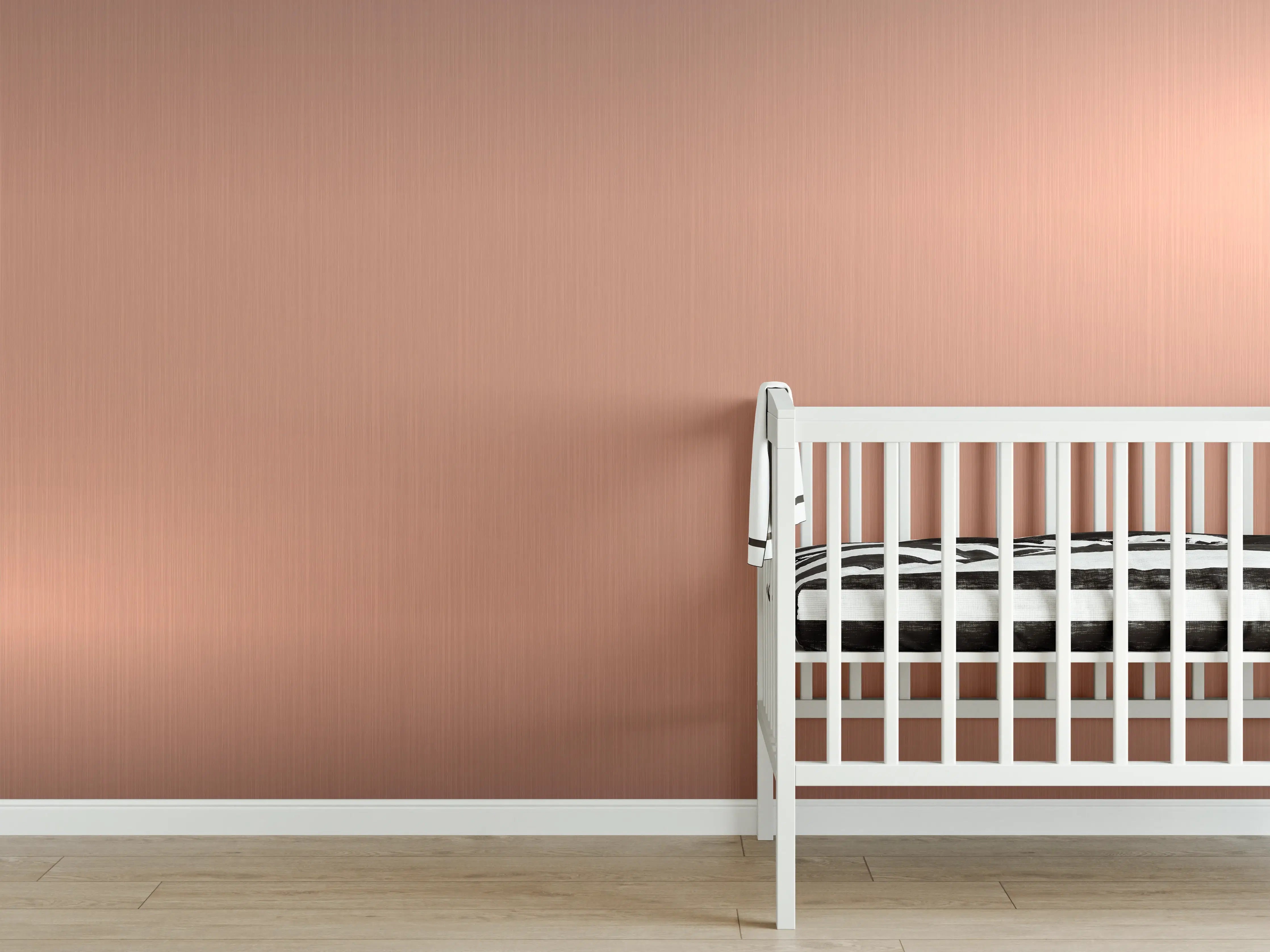 Babyzimmer Wandgestaltung - Metallische Gebürstete Bronze-Textur