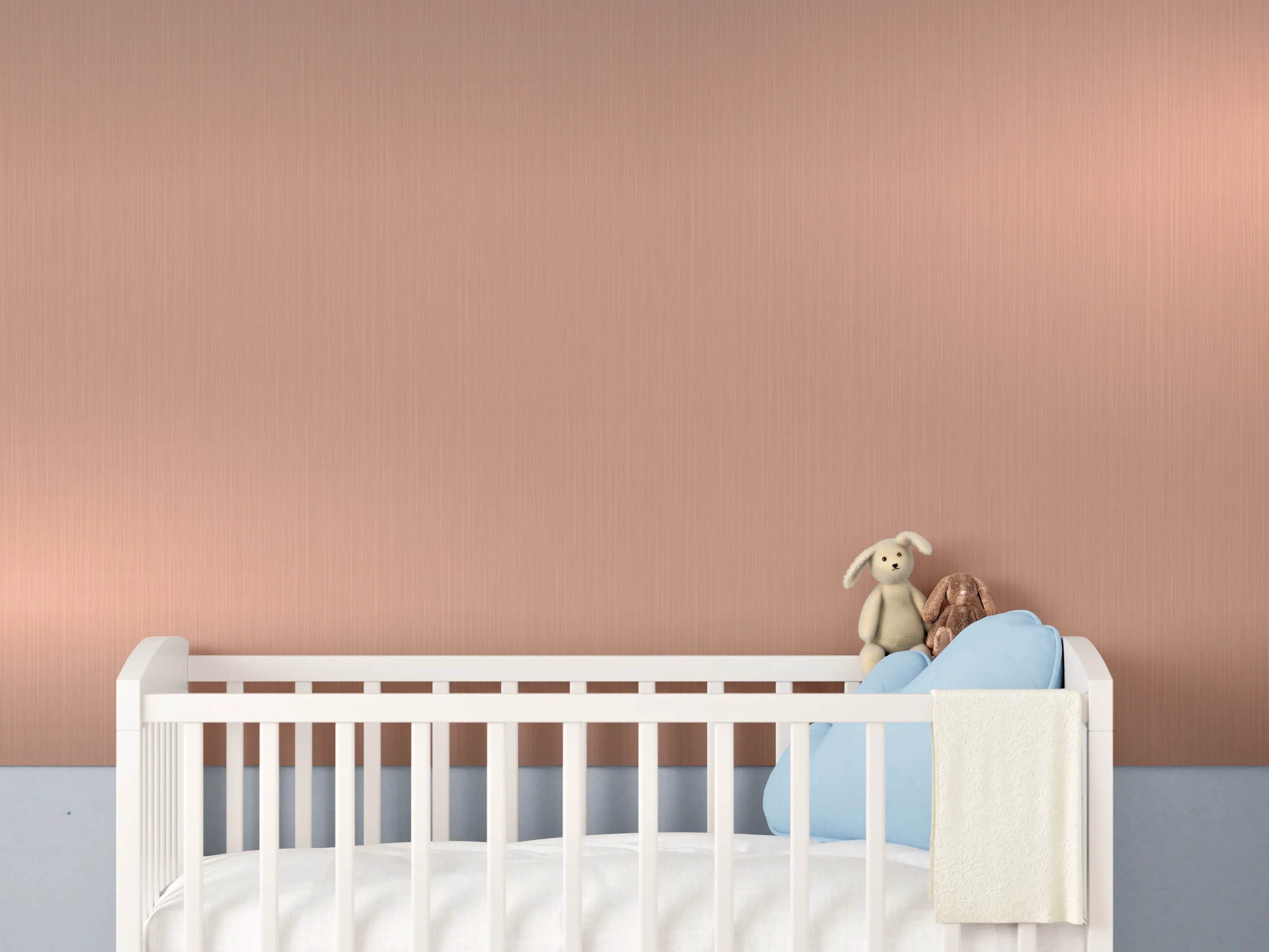 Babyzimmer Wandgestaltung - Metallischer Gebürsteter Hintergrund