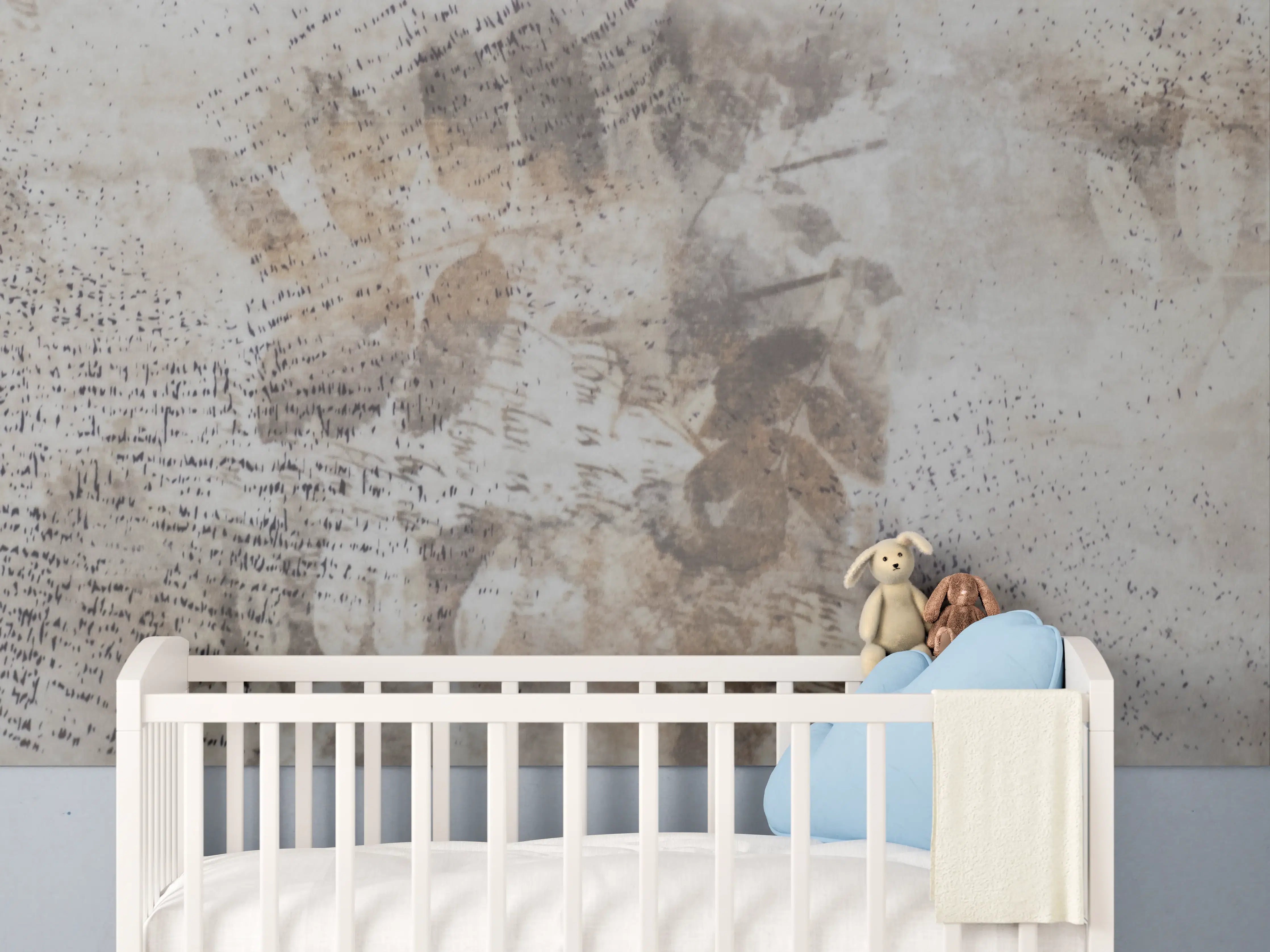 Babyzimmer Wandgestaltung - Moderne Betonwand mit rauer Textur