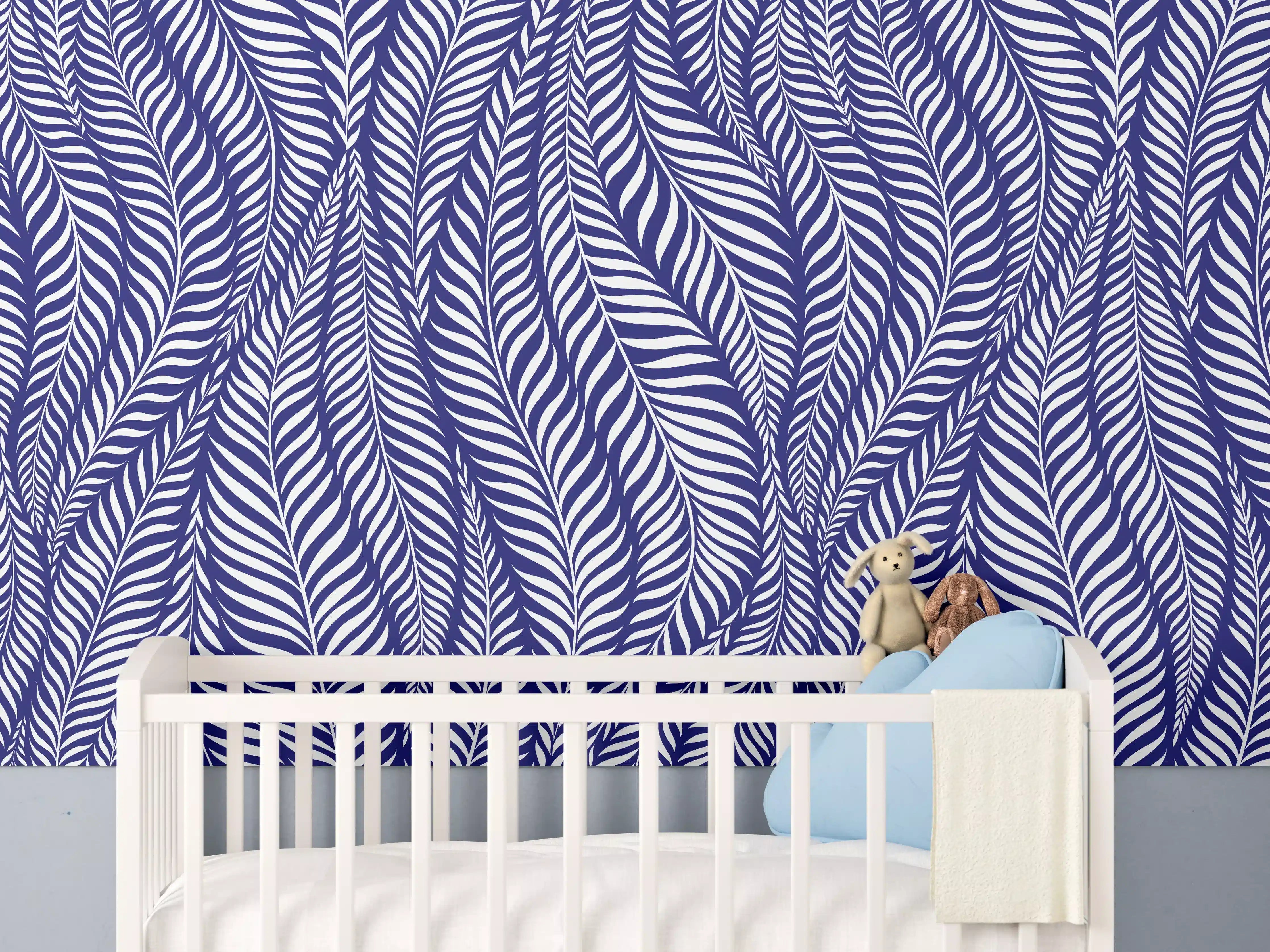 Babyzimmer Wandgestaltung - Moderne Blaue Deko