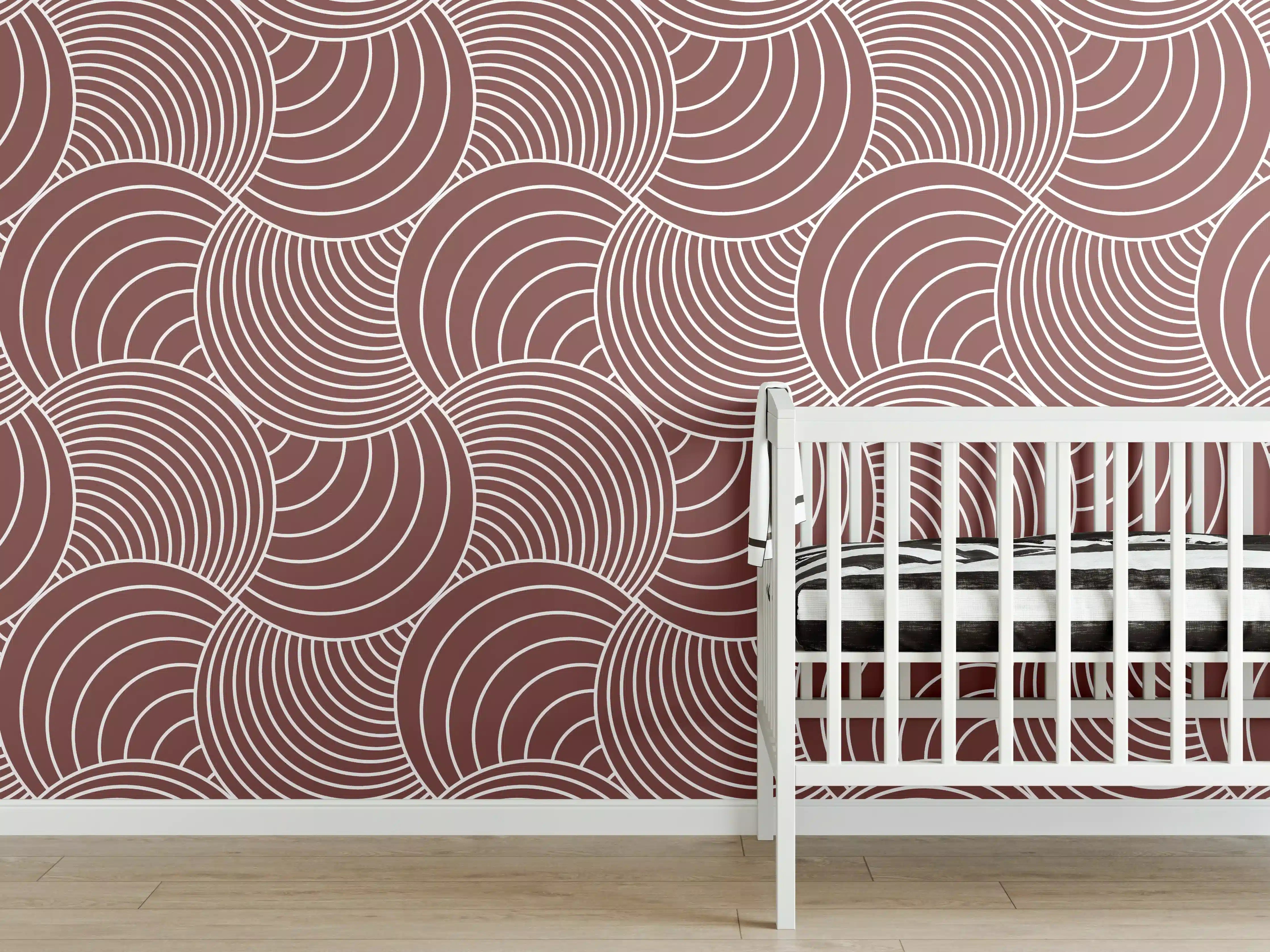 Babyzimmer Wandgestaltung - Moderne Brauntöne Wandgestaltung