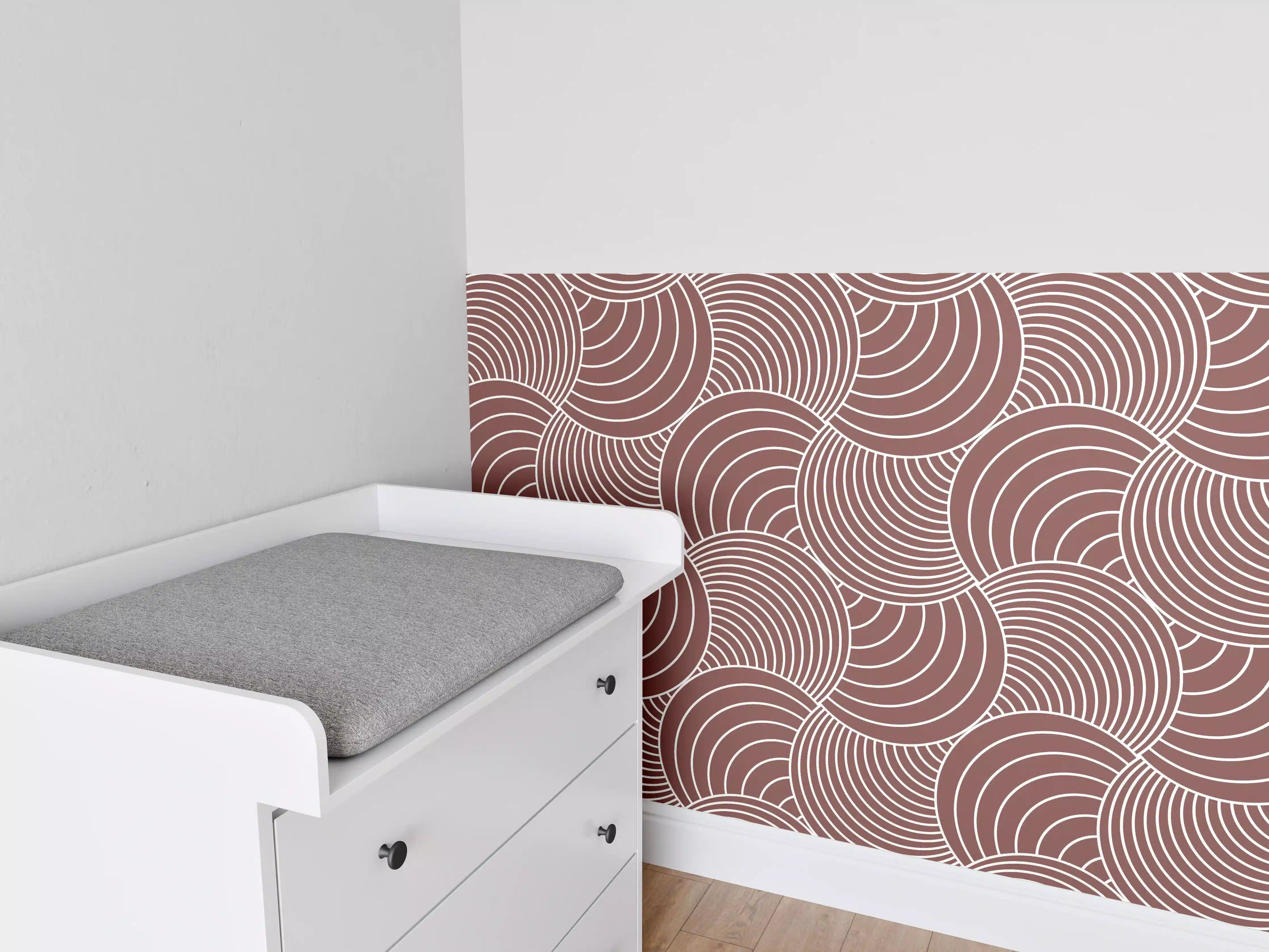Babyzimmer Wandgestaltung - Moderne Brauntöne Wandgestaltung