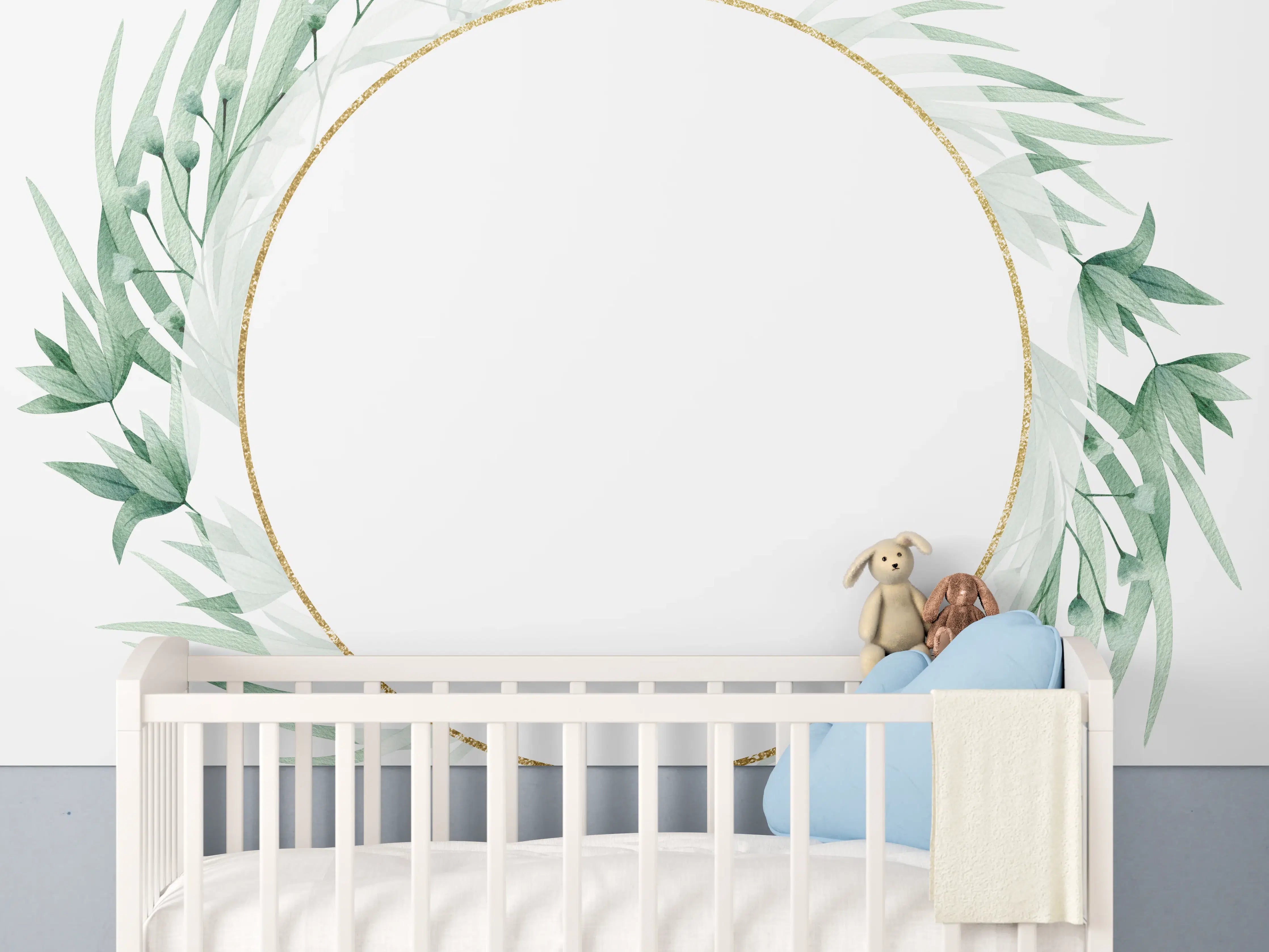 Babyzimmer Wandgestaltung - Moderne Darstellung - Aquarell