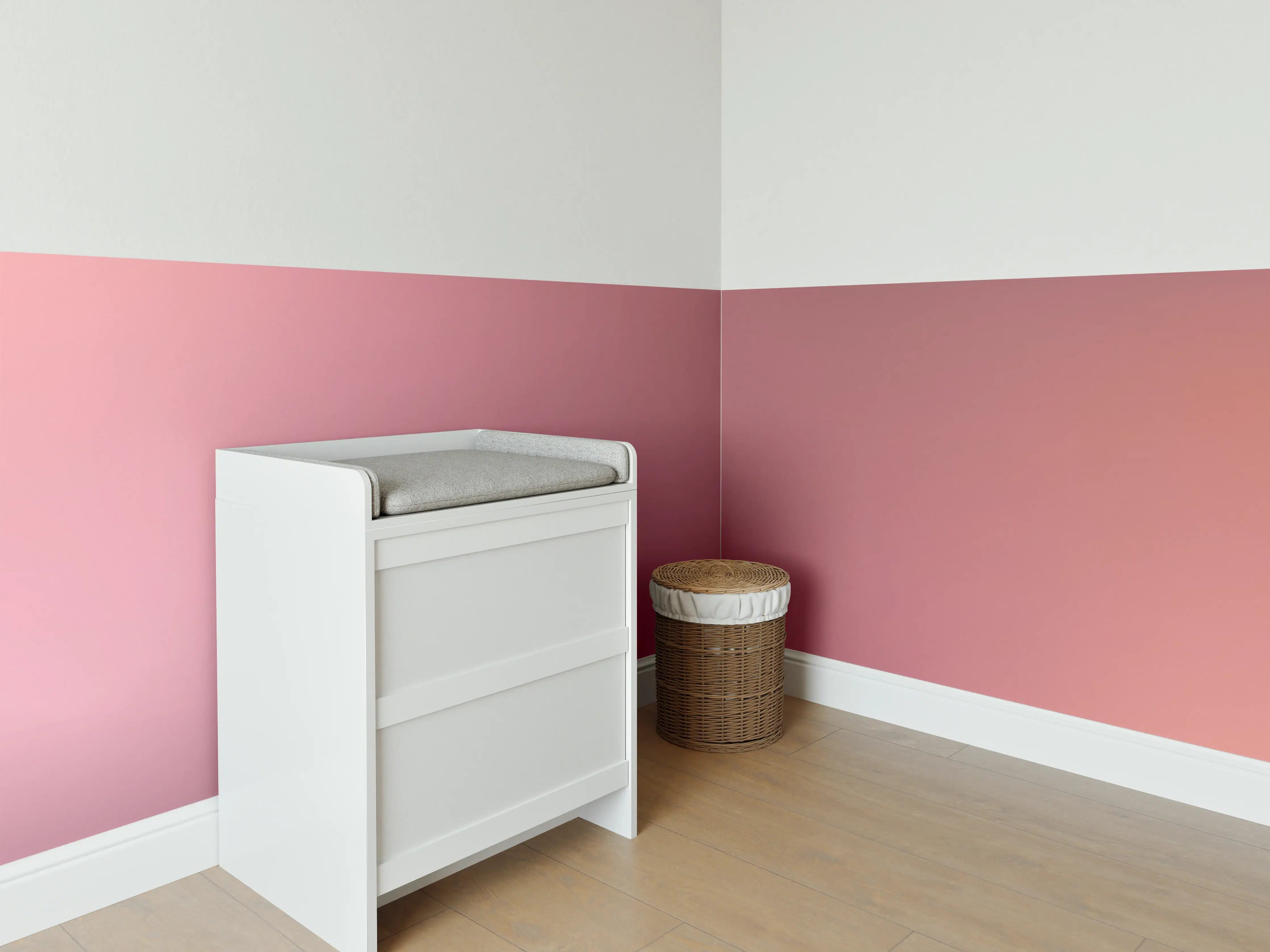 Babyzimmer Wandgestaltung - Moderne Farbe mit sanfter Textur