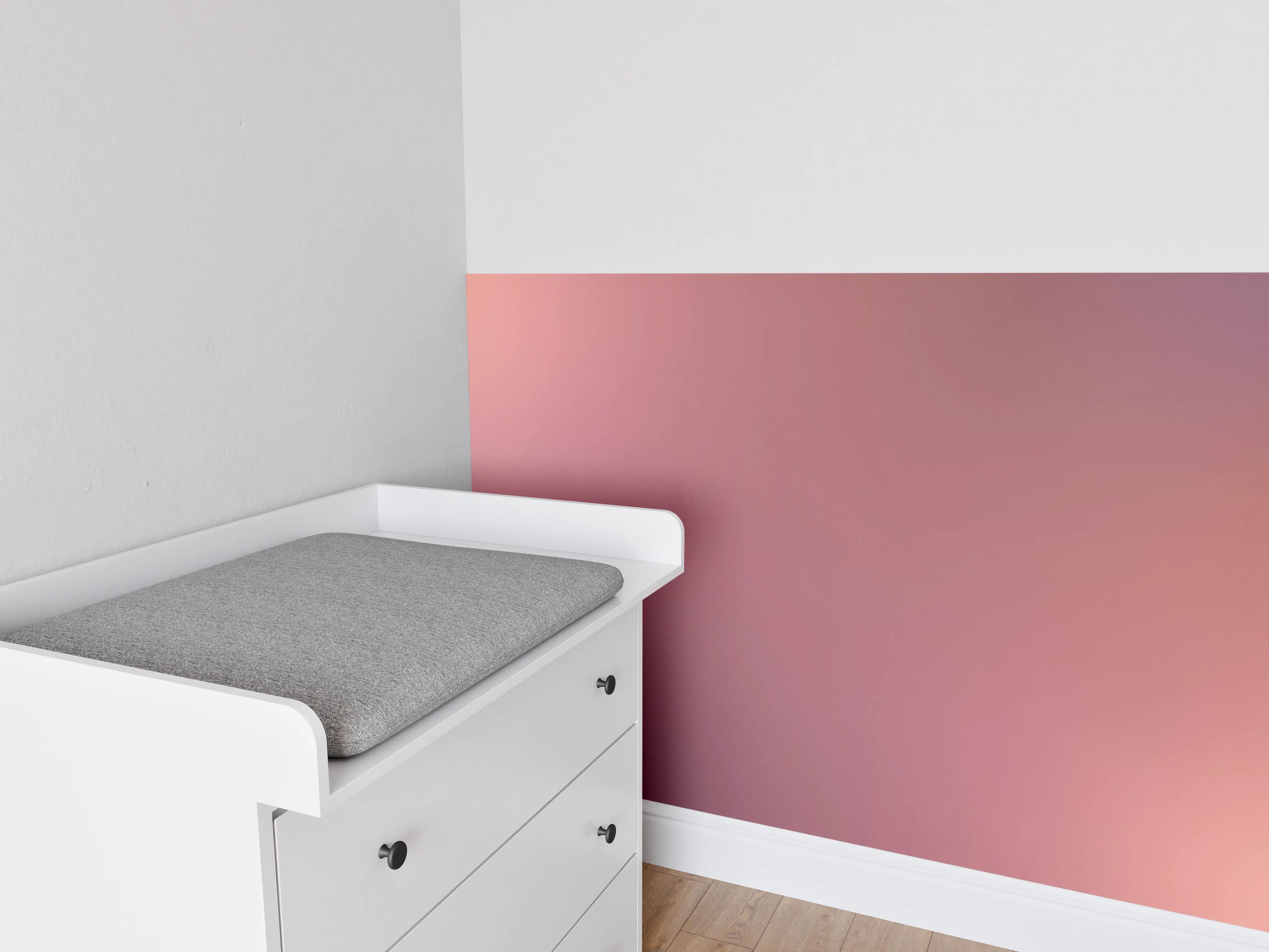 Babyzimmer Wandgestaltung - Moderne Farbe mit sanfter Textur