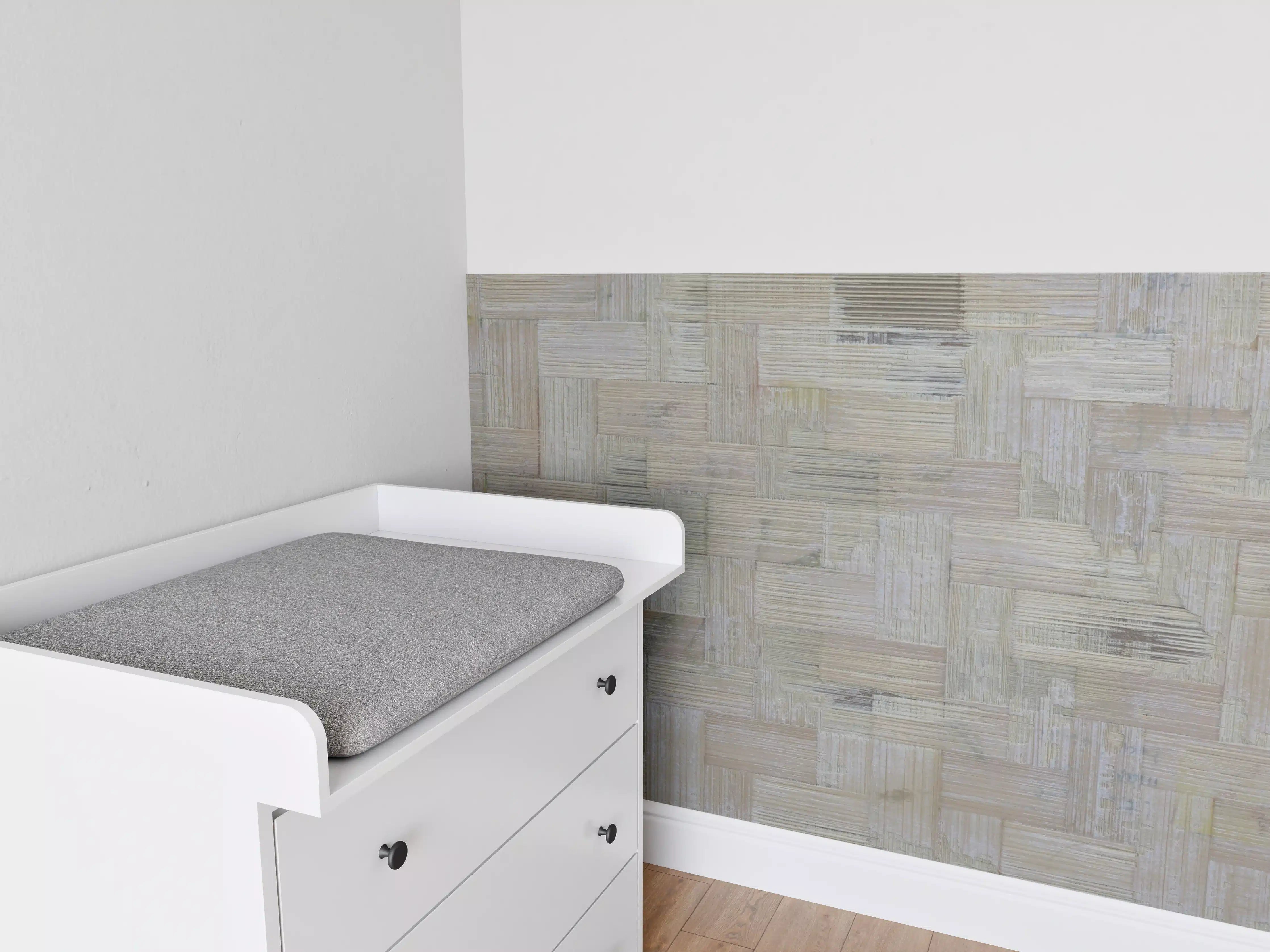 Babyzimmer Wandgestaltung - Moderne Holzpaneel-Optik mit natürlichem Charme