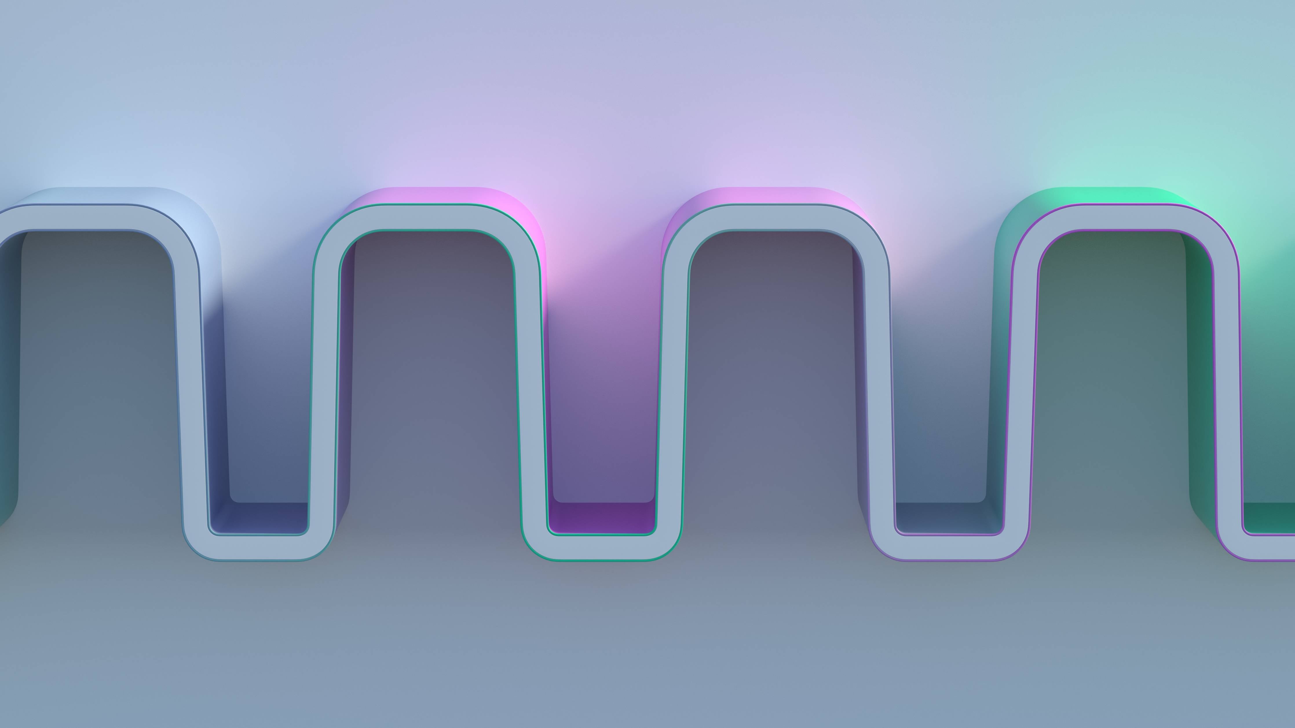 Babyzimmer Wandgestaltung-Moderne Lichtinstallation mit Pastellfarben