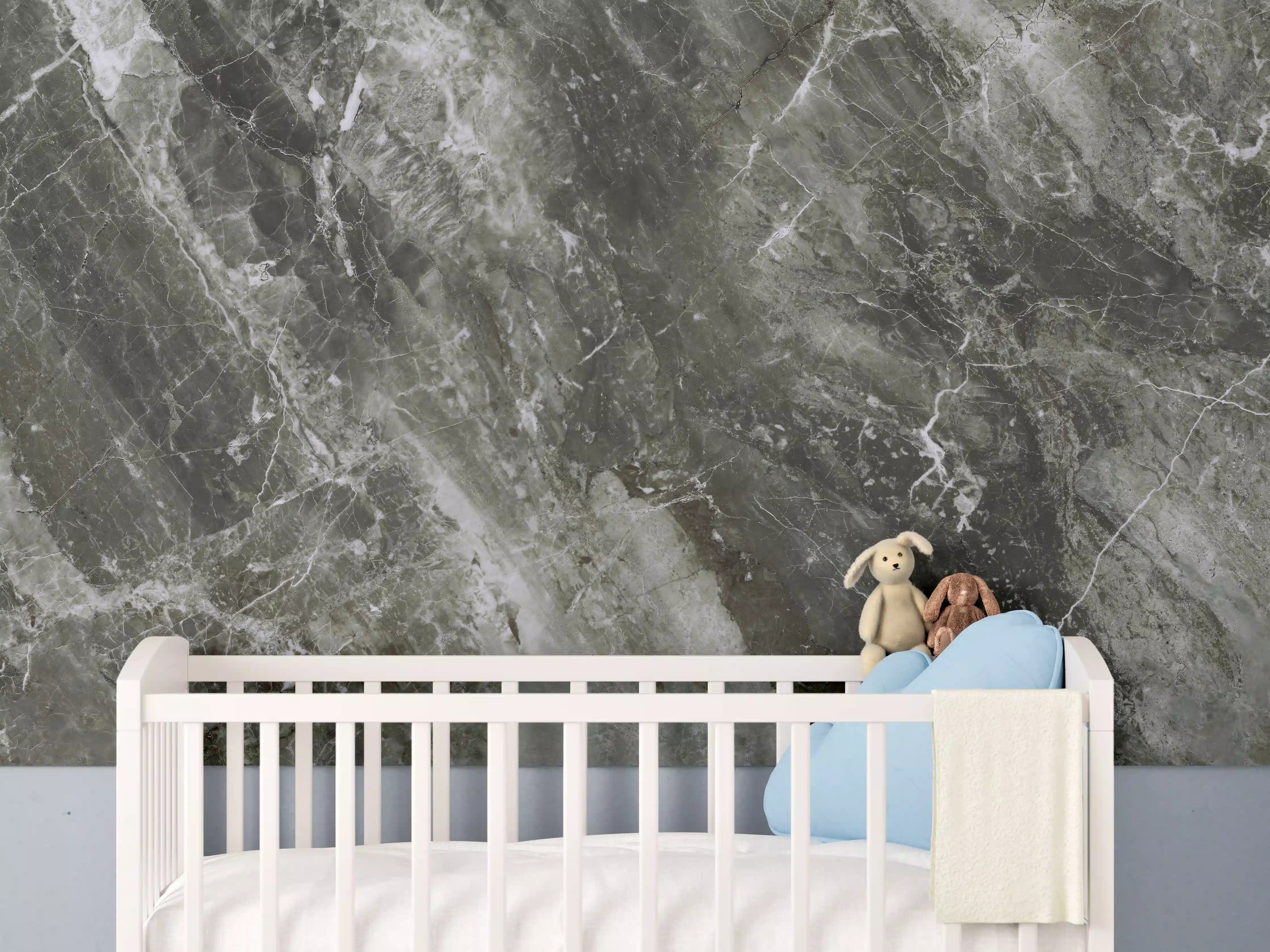Babyzimmer Wandgestaltung - Moderne Marmor Textur 