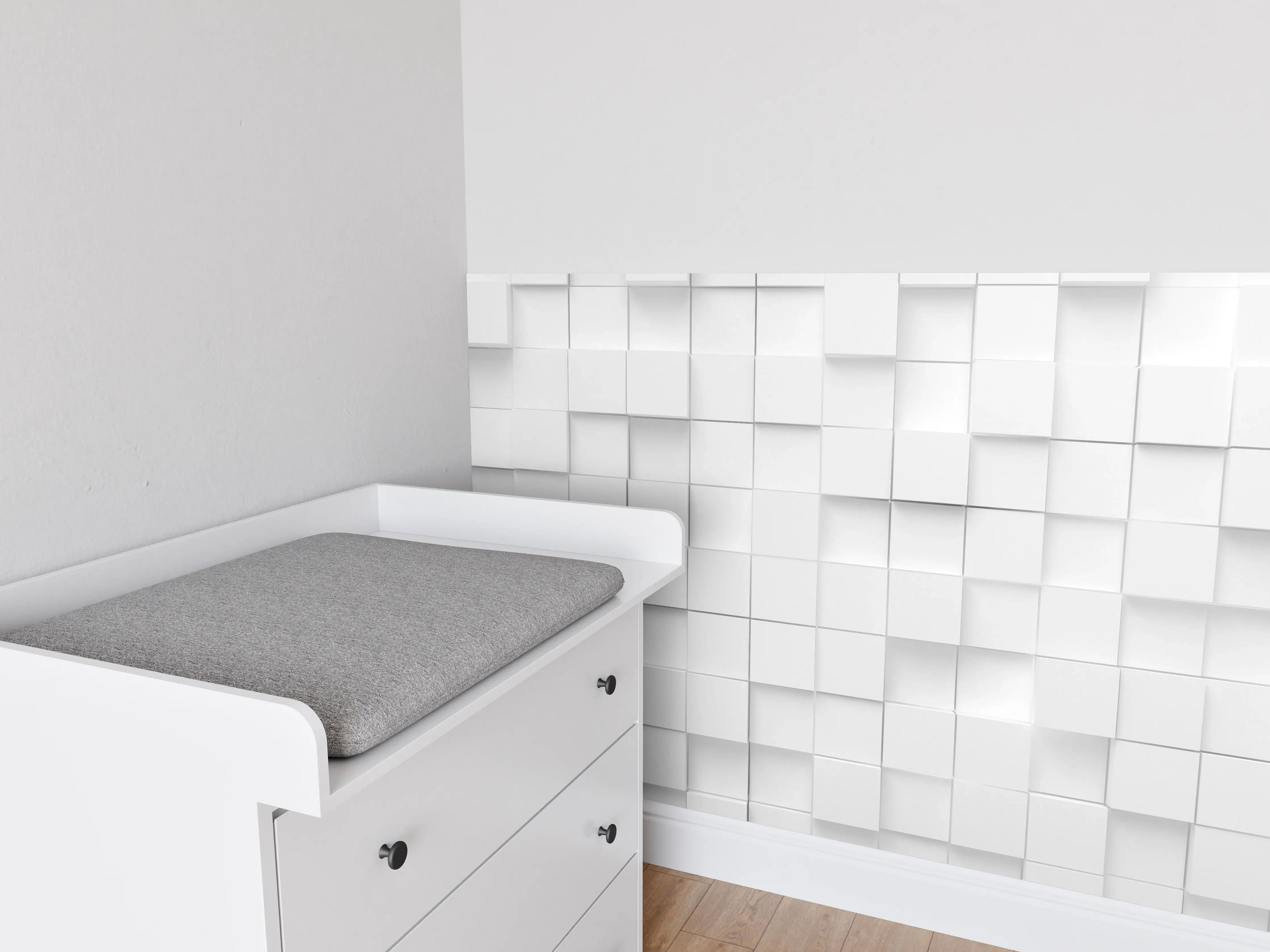 Babyzimmer Wandgestaltung - Moderne Vierecks Textur
