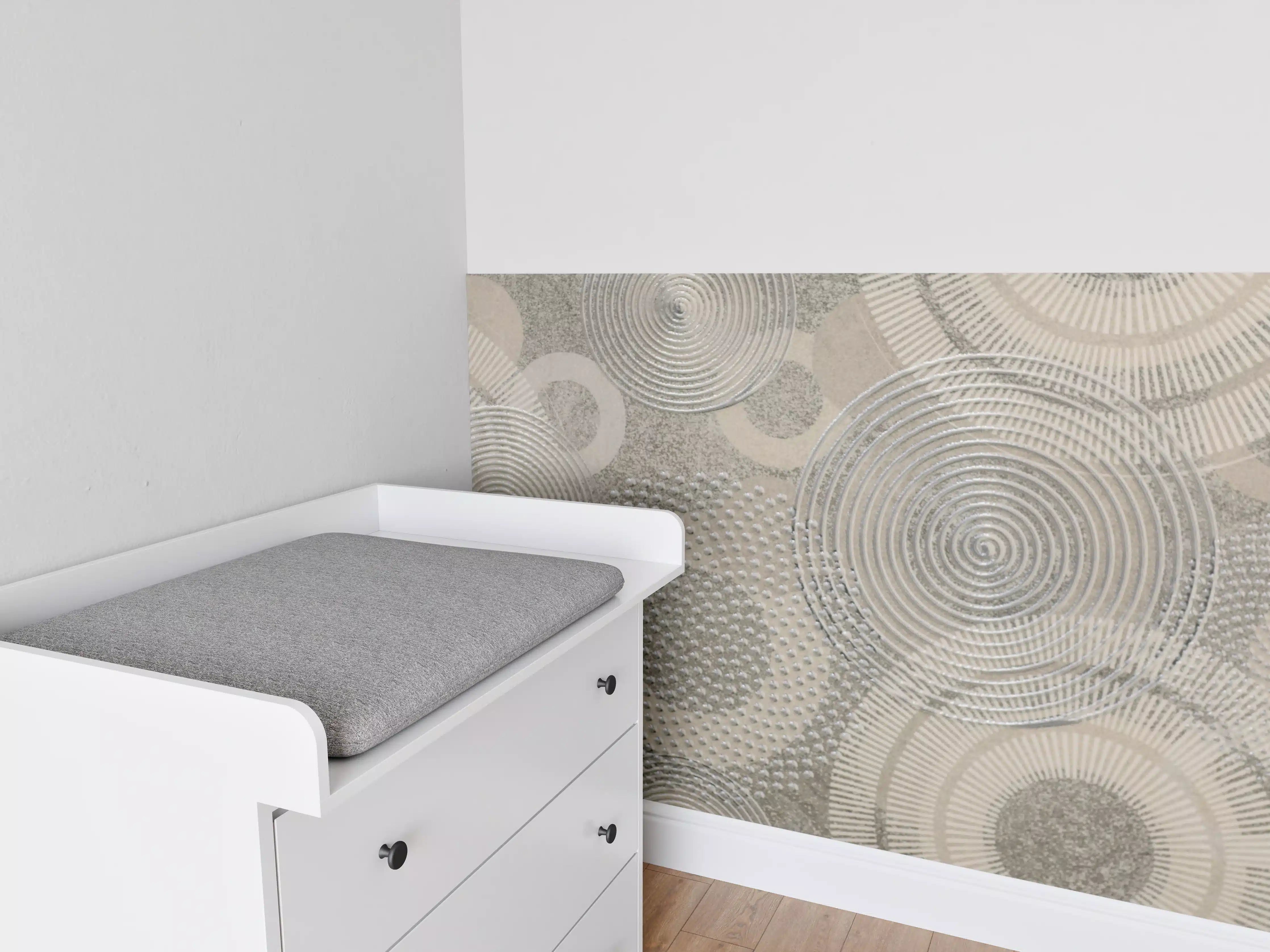 Babyzimmer Wandgestaltung - Moderne graue Musterwandgestaltung