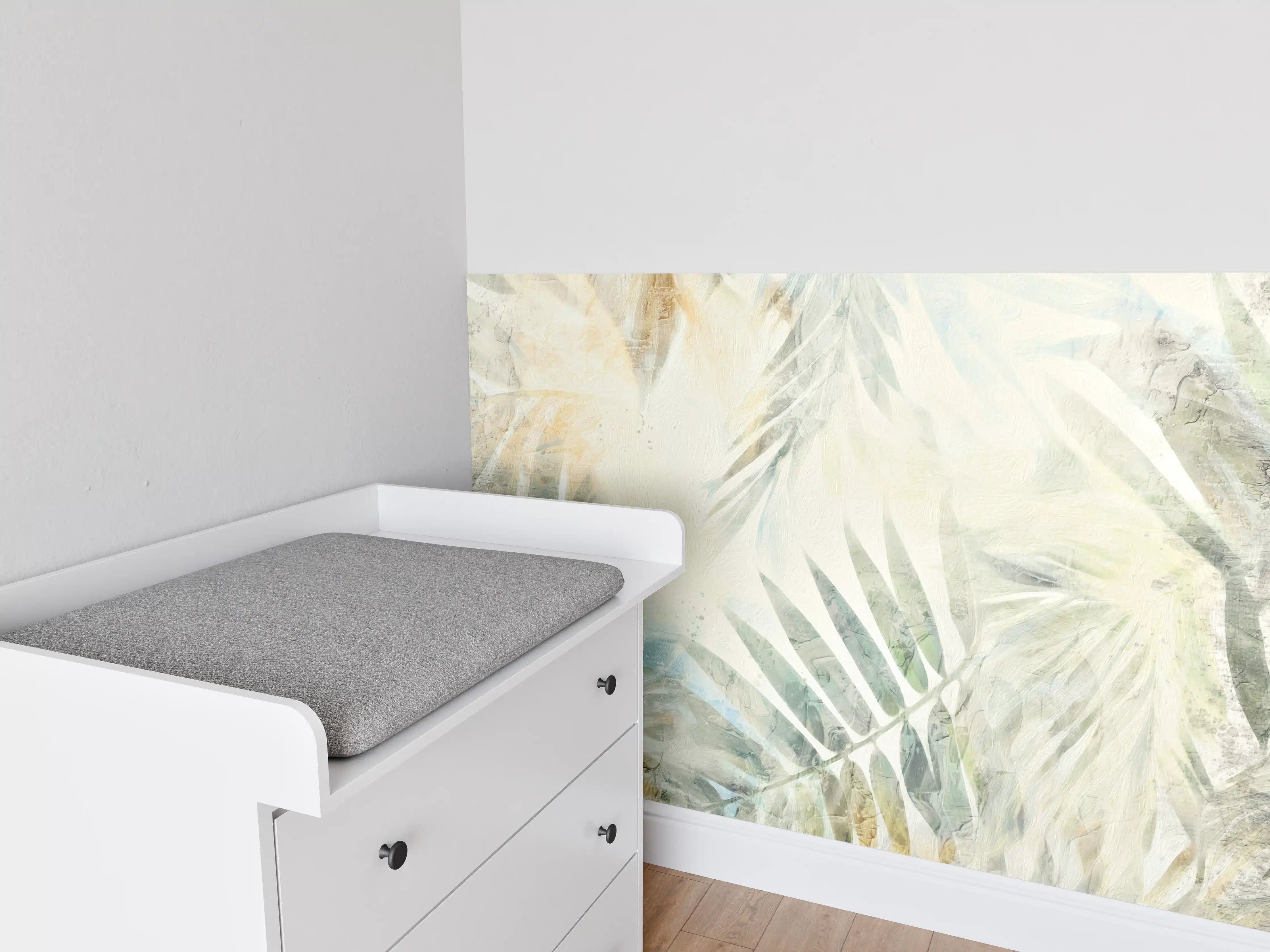 Babyzimmer Wandgestaltung - Modernes Dschungel Gemälde
