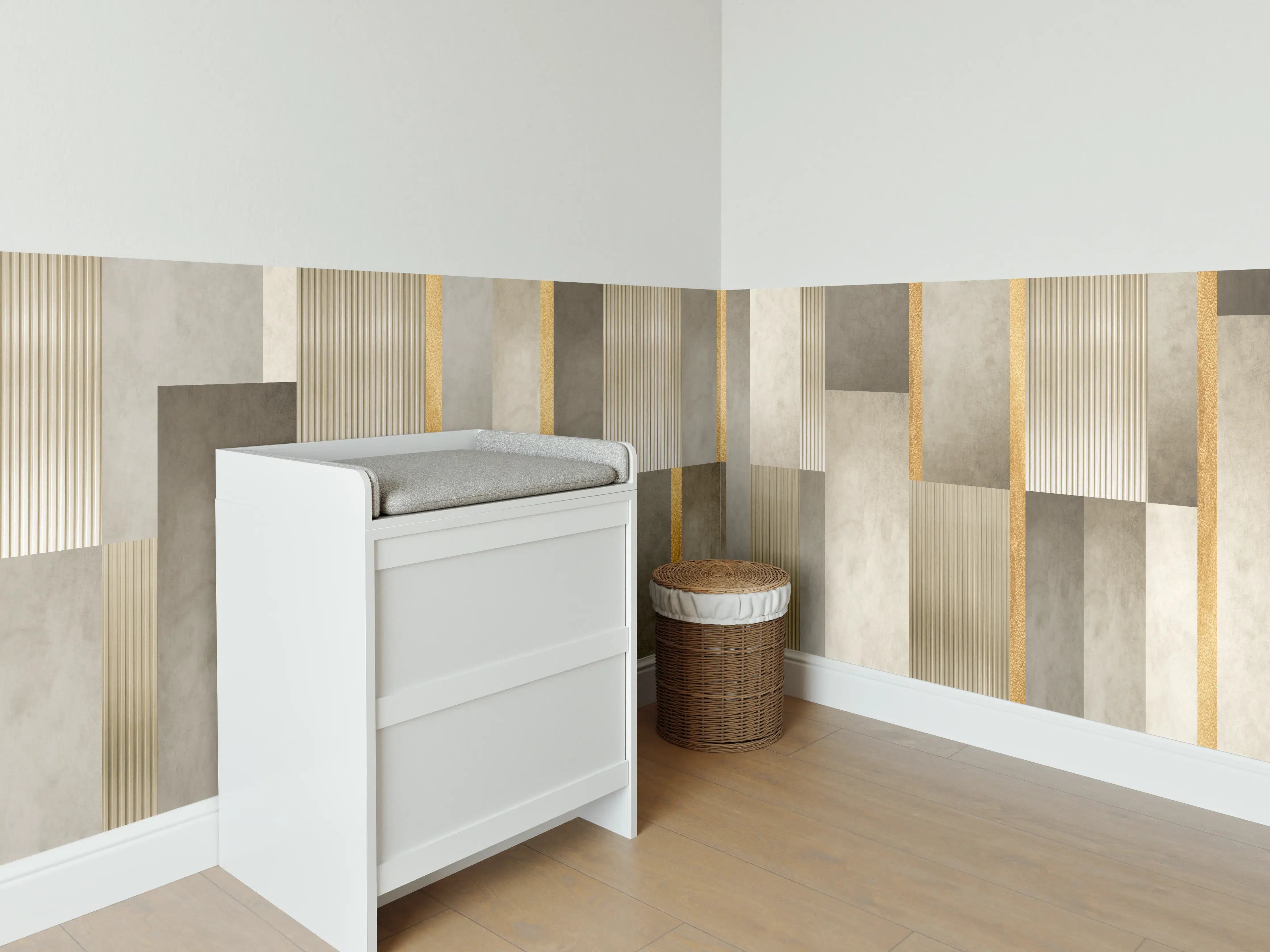 Babyzimmer Wandgestaltung - Modernes Wandmuster - Orient