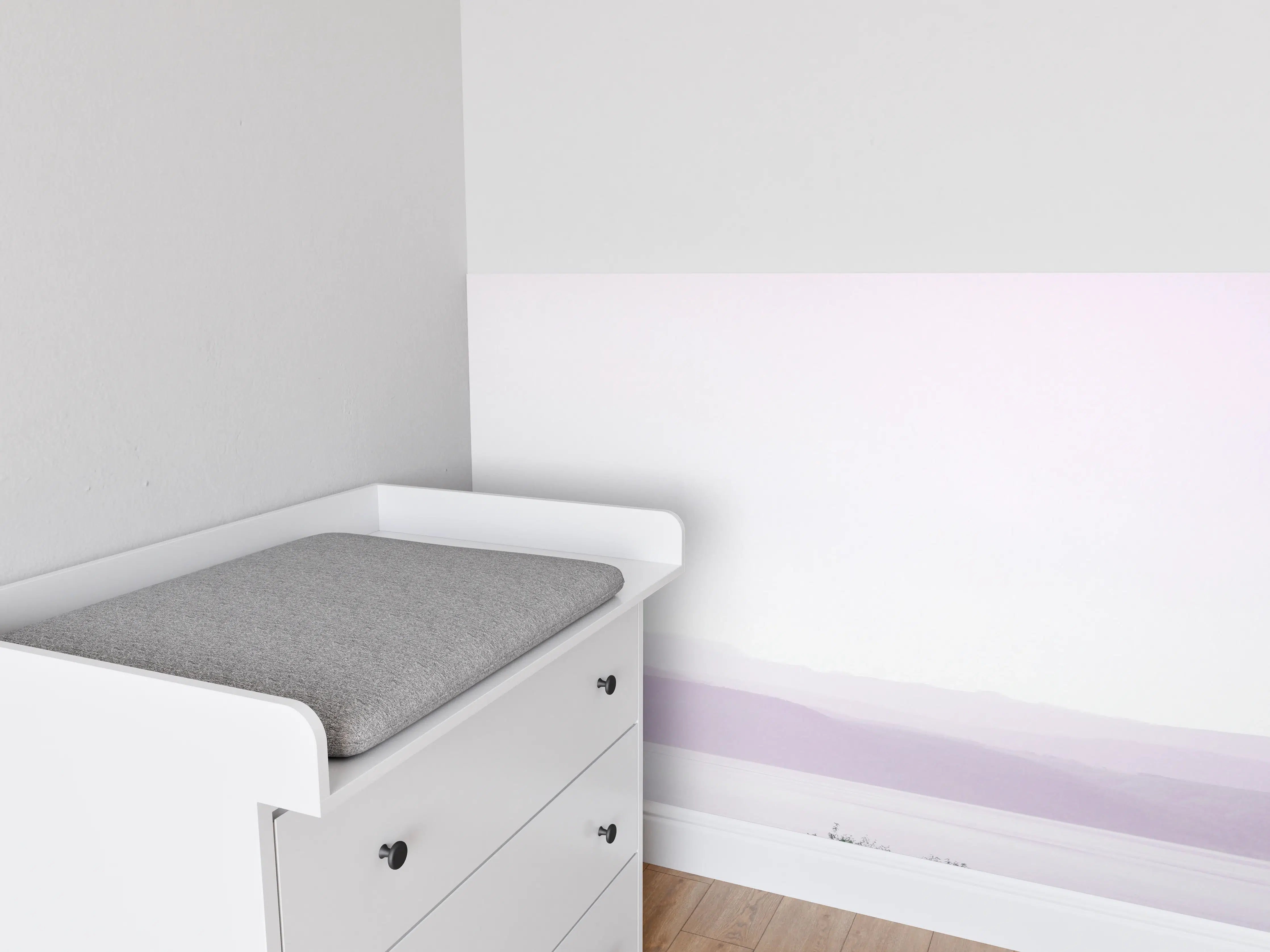 Babyzimmer Wandgestaltung - Morgendämmerung mit Baum und Meer