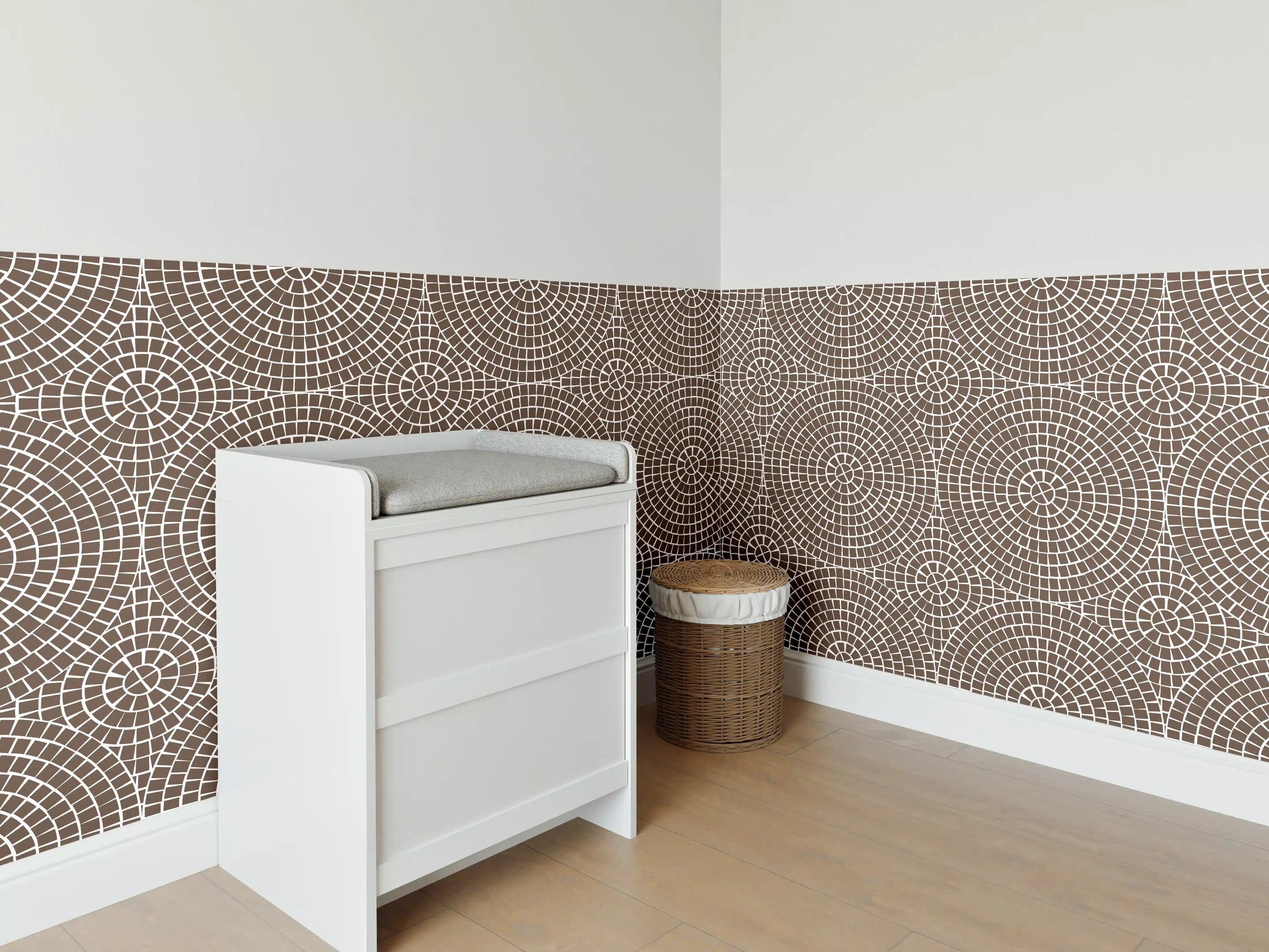 Babyzimmer Wandgestaltung - Mosaik-Caffe Grau