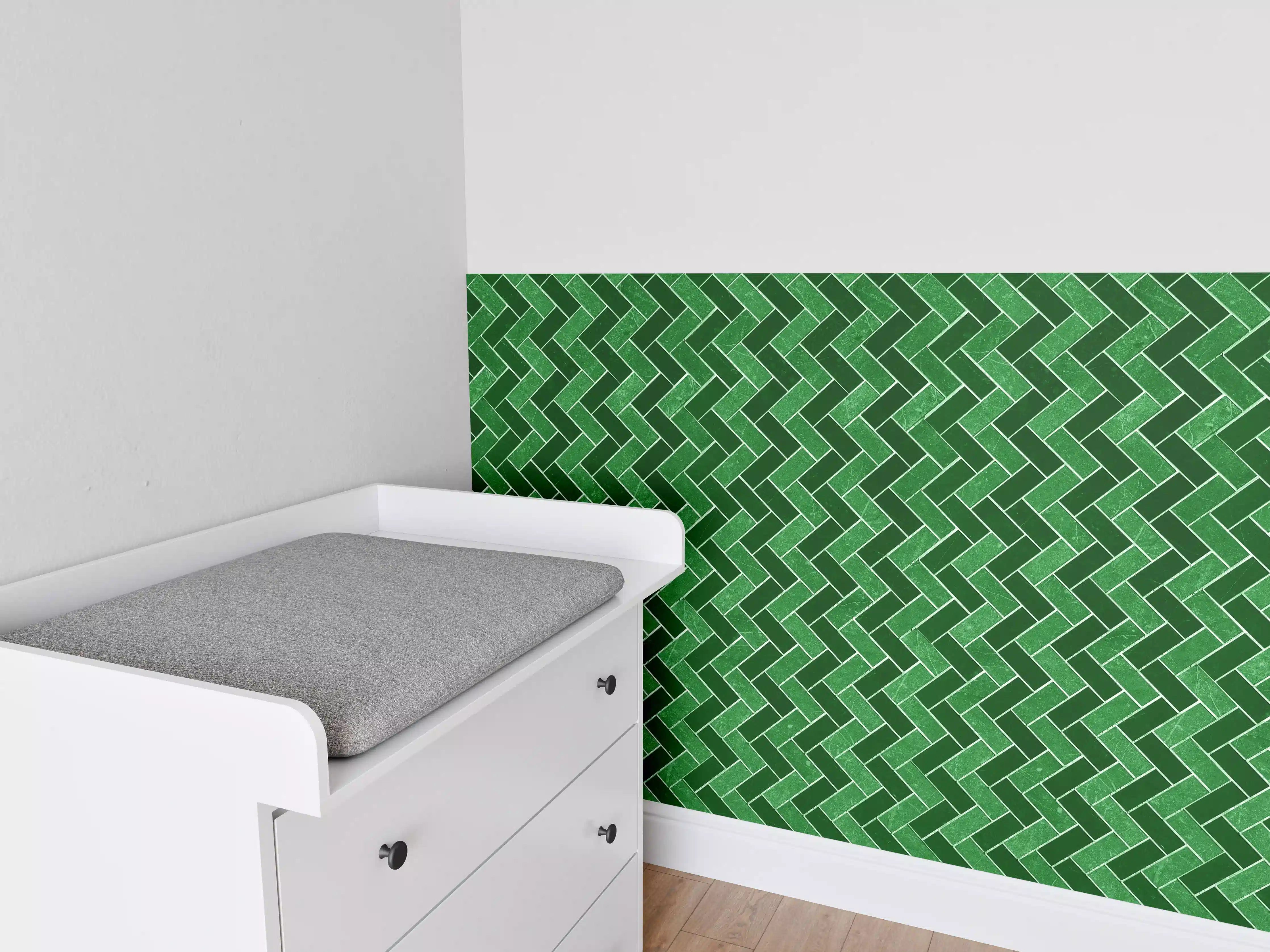 Babyzimmer Wandgestaltung - Mosaik Textur - Fliesen